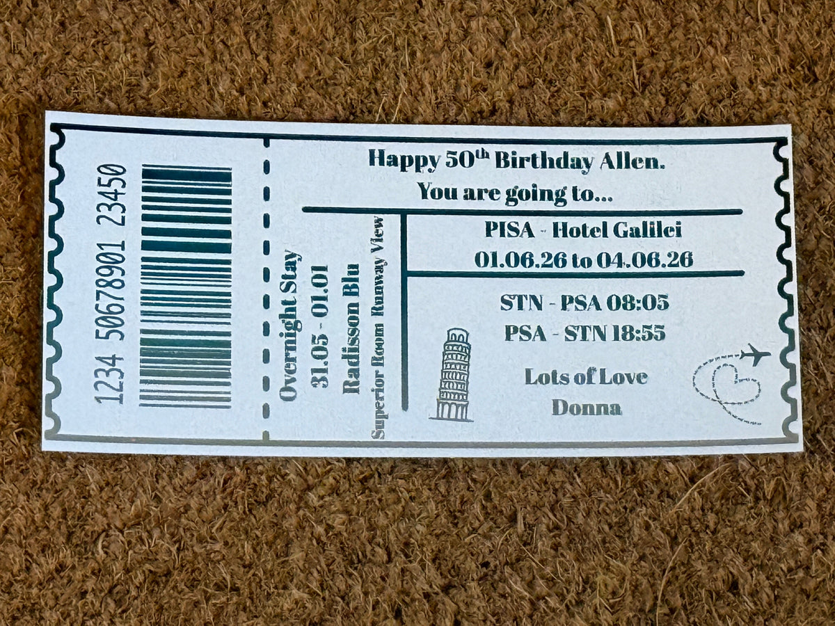 Foiled tickets