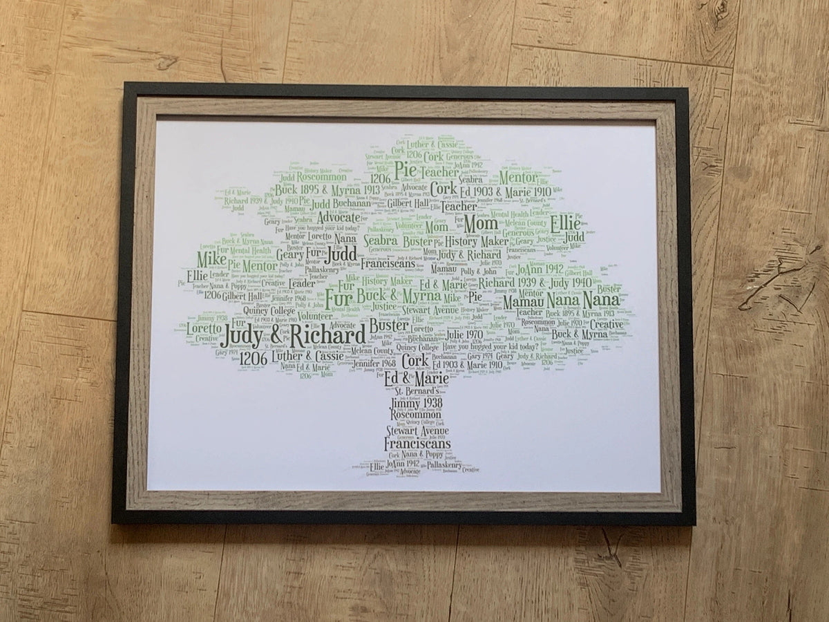 Personalised Framed Prints & Word Art Gifts