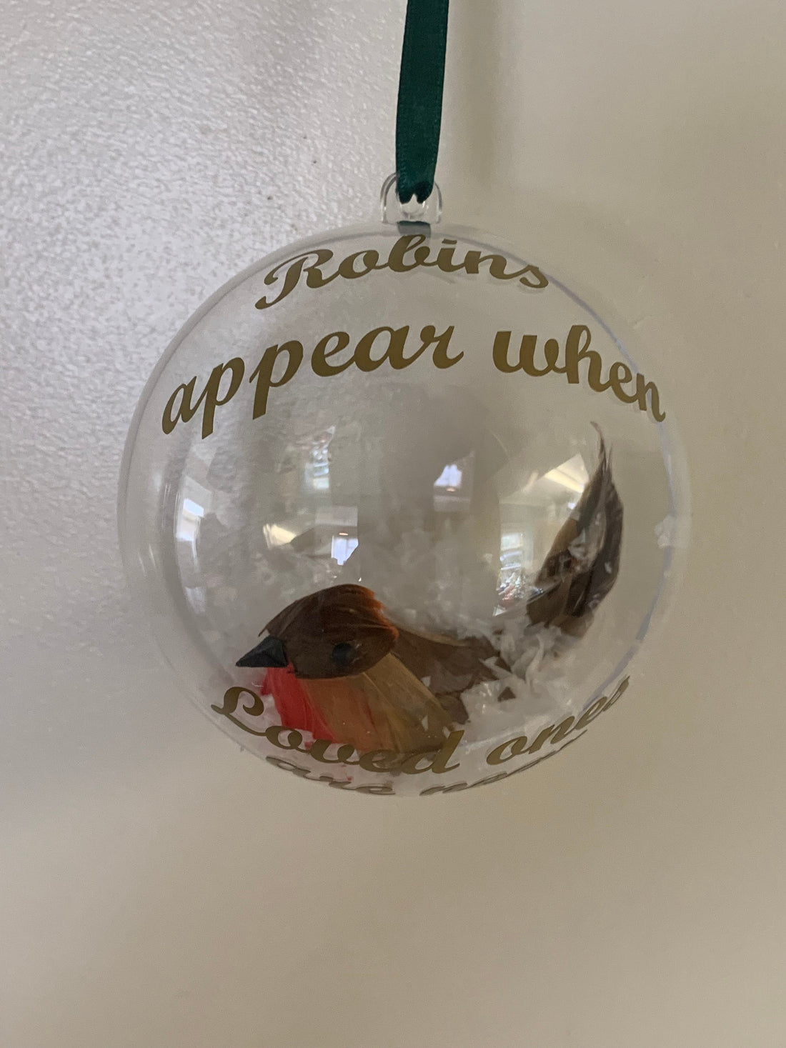 Robin Memorial Christmas Bauble | Acrylic Tree Ornament | Remembrance Bauble