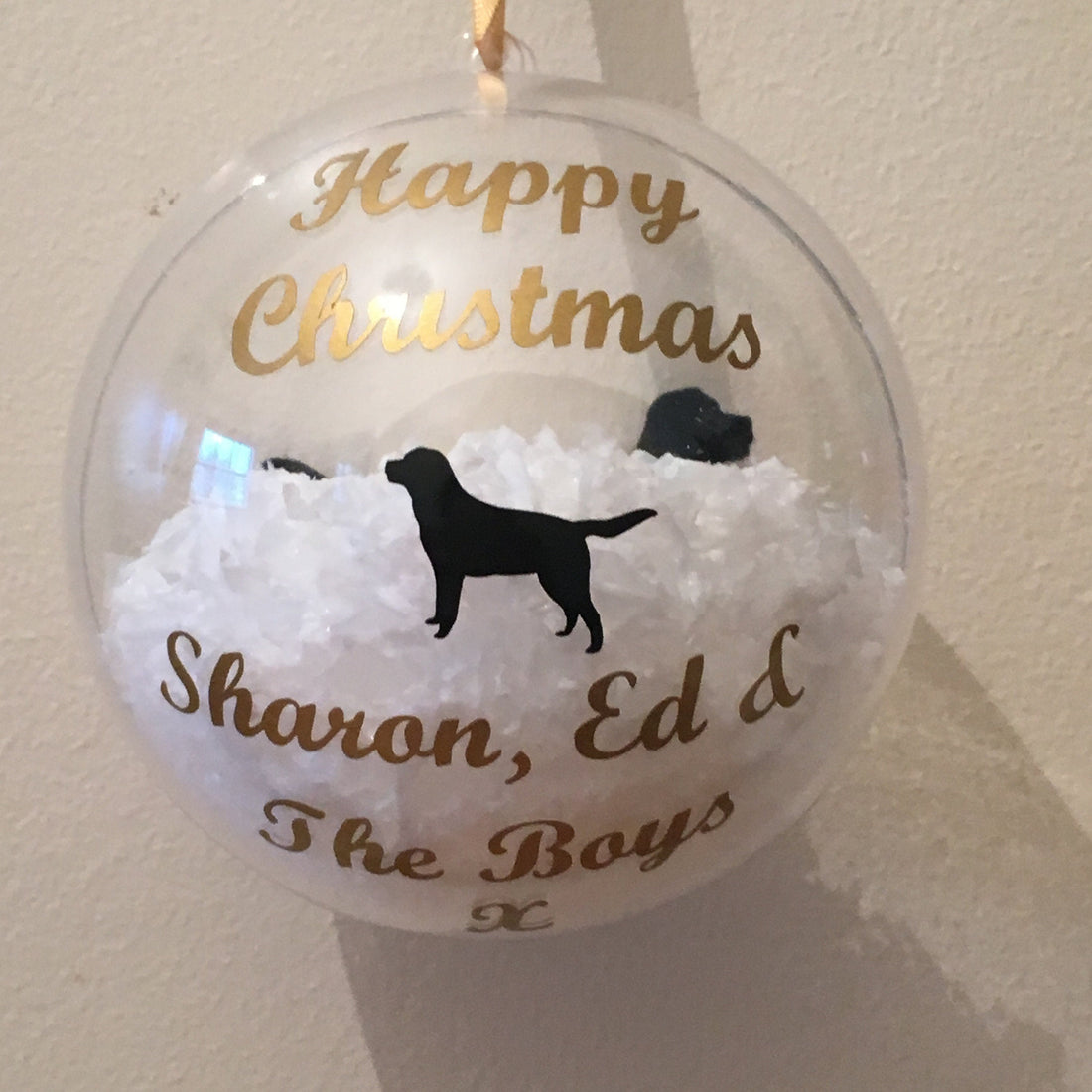 Pet Christmas Bauble | Custom Dog Breed Ornament | Personalised Message