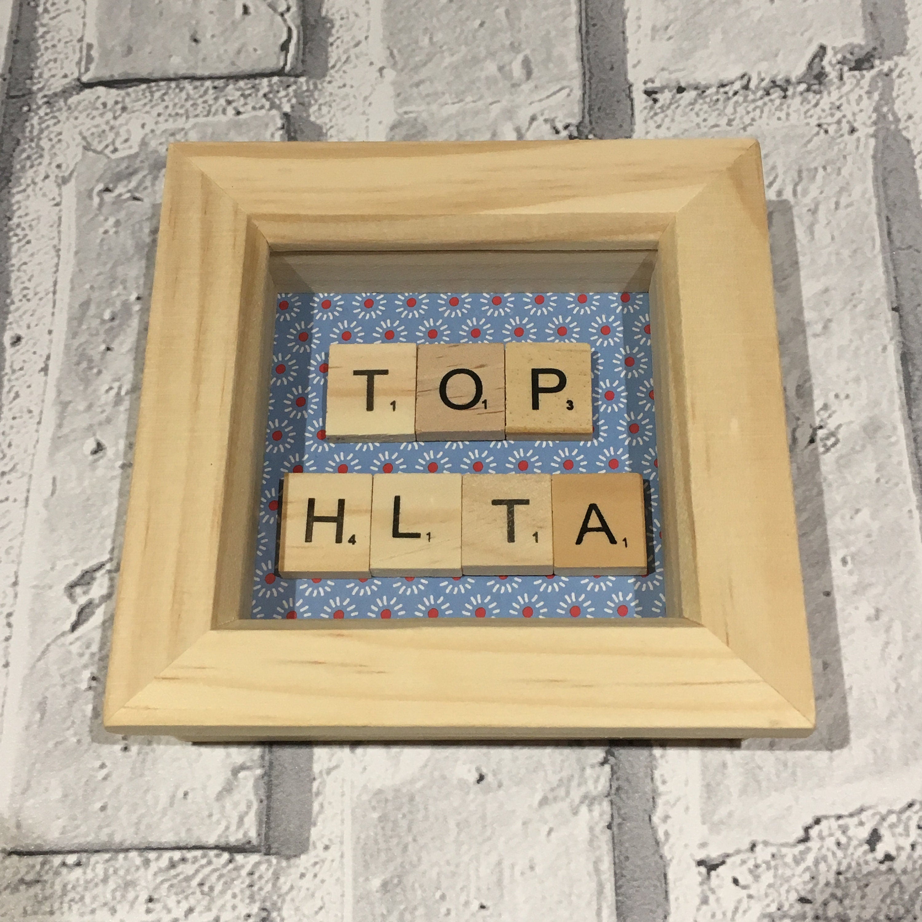 Teacher Gift Scrabble Tile Frame - End of Year Gift for TA, HLTA, SEN, SNA.