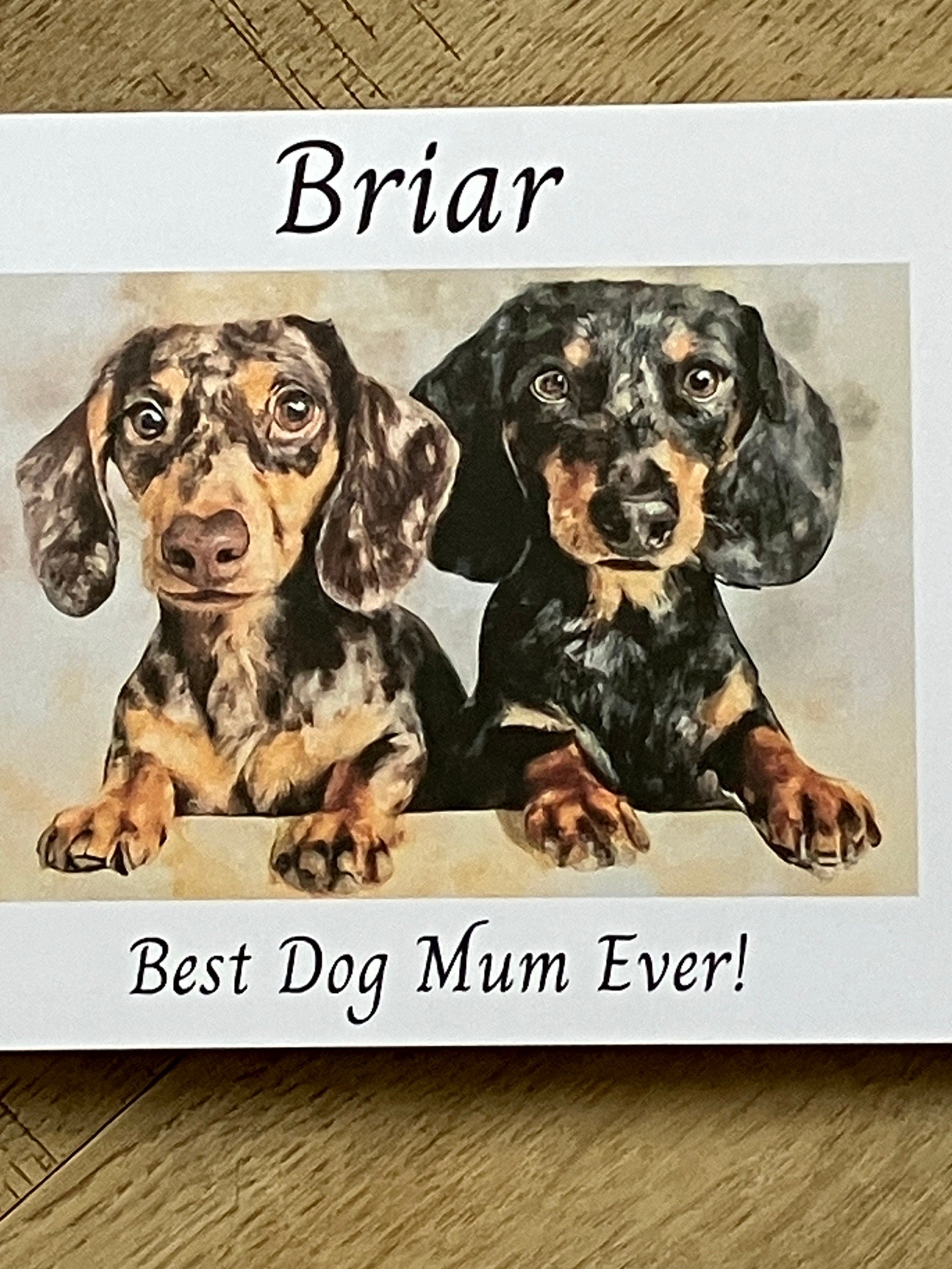 Dachshund Mum Mother's Day Card | Watercolour Style | Personalised