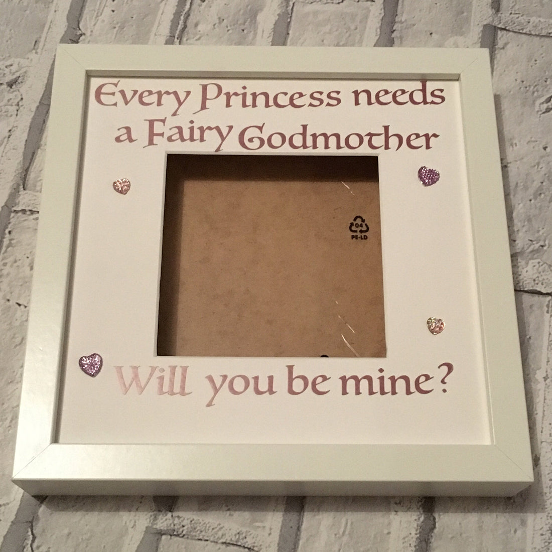 Fairy Godmother Proposal Frame - Godmother Christening Gift