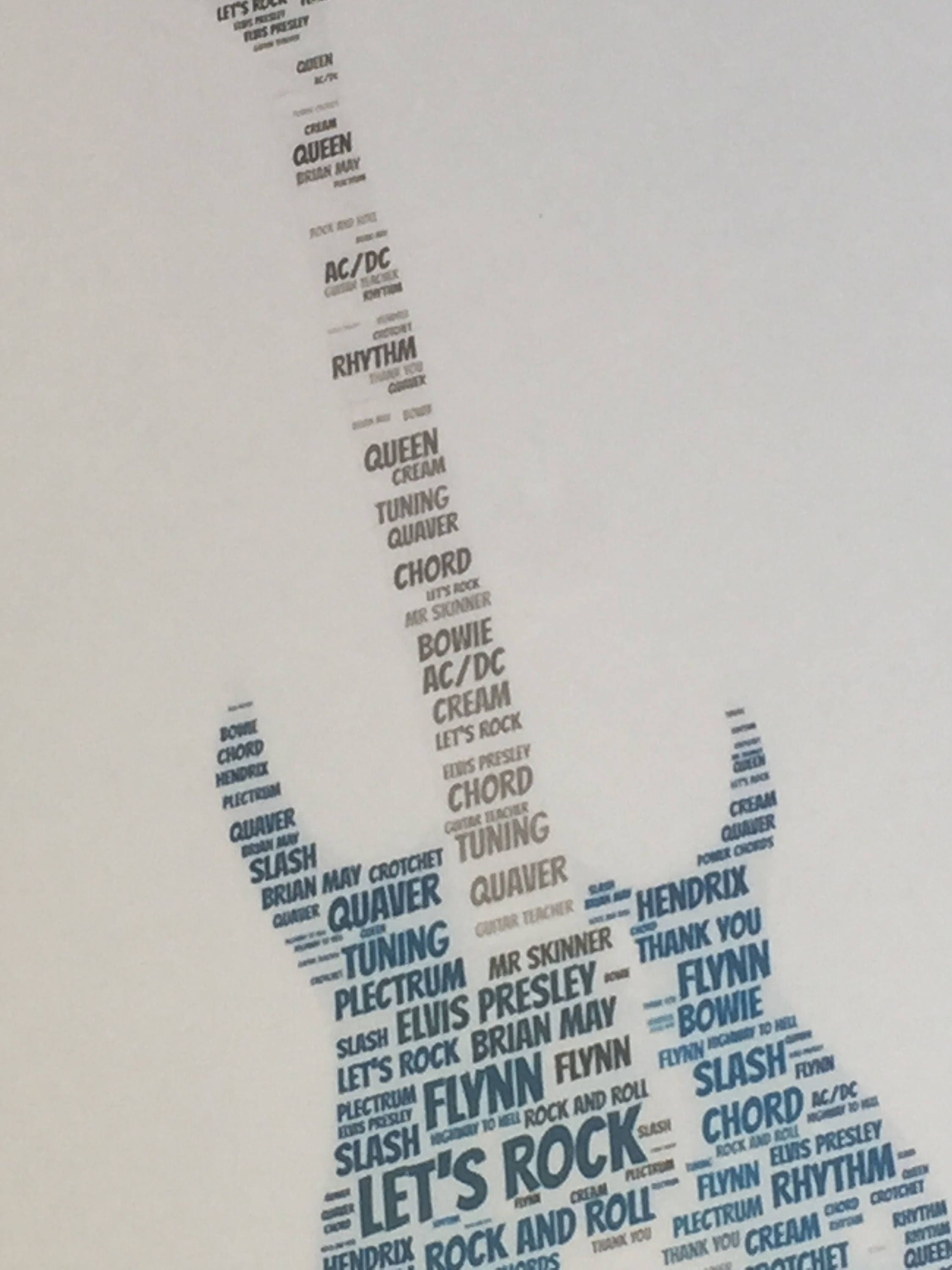 Word Cloud Card - Personalised with your words and shape choice.Custom  Shape. A5/A4