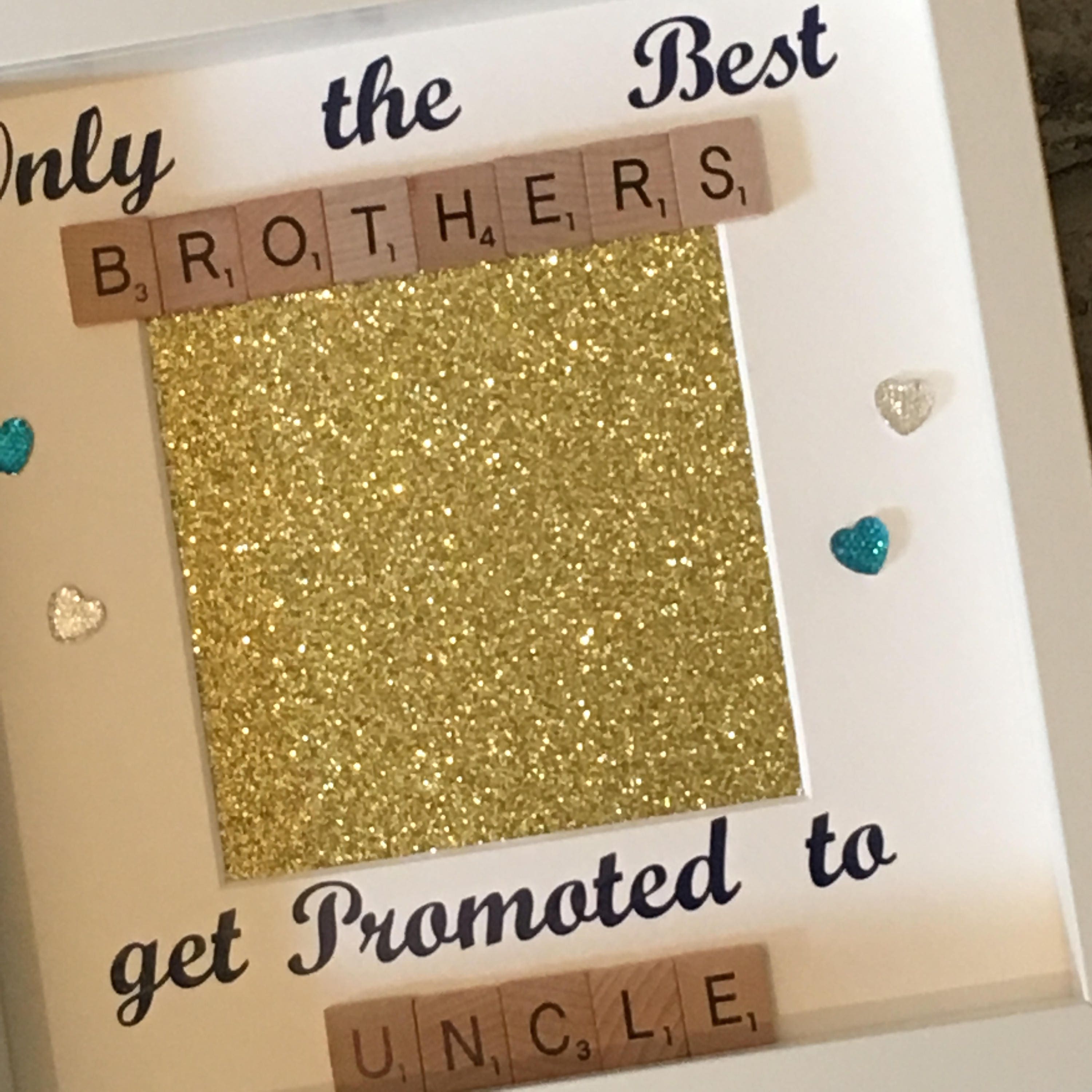 Brother to Uncle Letter Tile Photo Frame - Choice of Colours