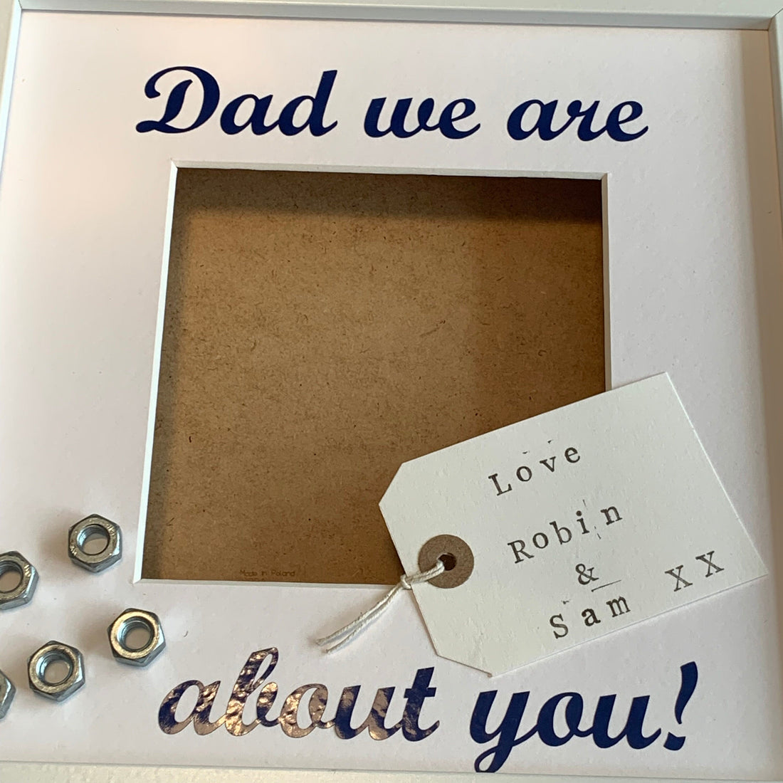 Dad We Are Nuts About You, Personalised Photo Frame, Daddy, Grandad, Grandpa, Uncle Gifts For Him, Christmas present, Birthday Gift