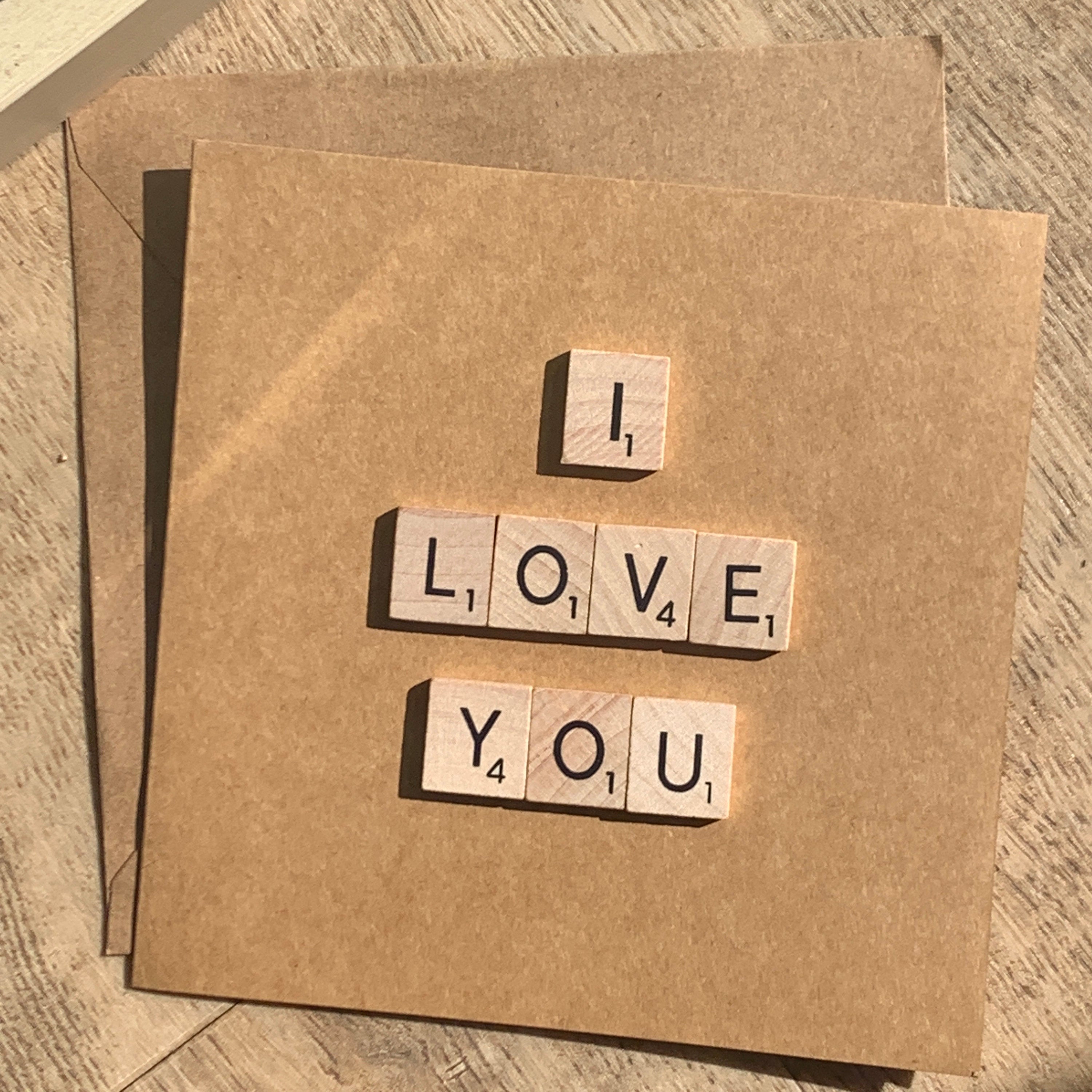 Funny Scrabble Tile Birthday Card, Rude Message (6x6")