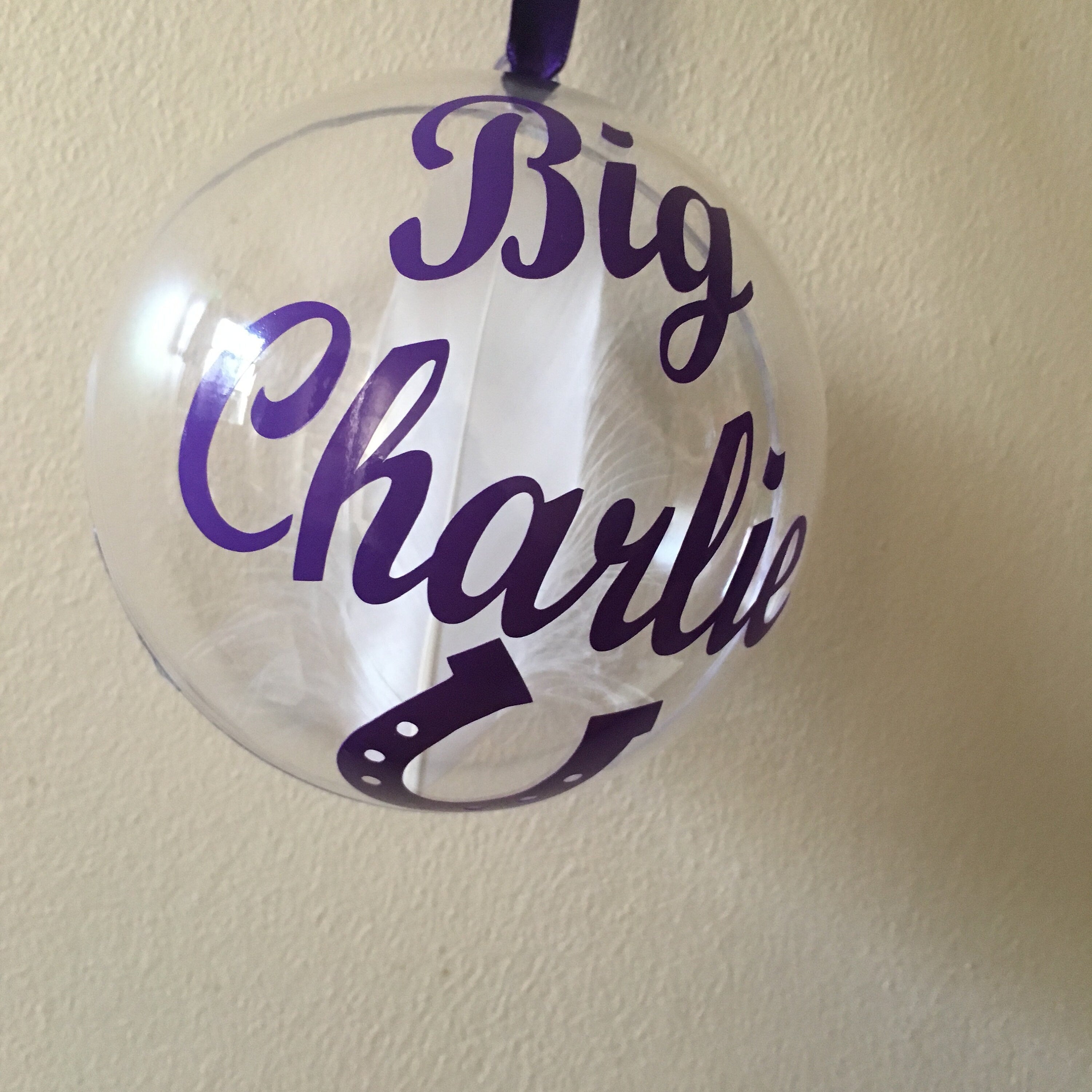 Pet Memorial Christmas Bauble | Personalised Horseshoe and Feather Ornament