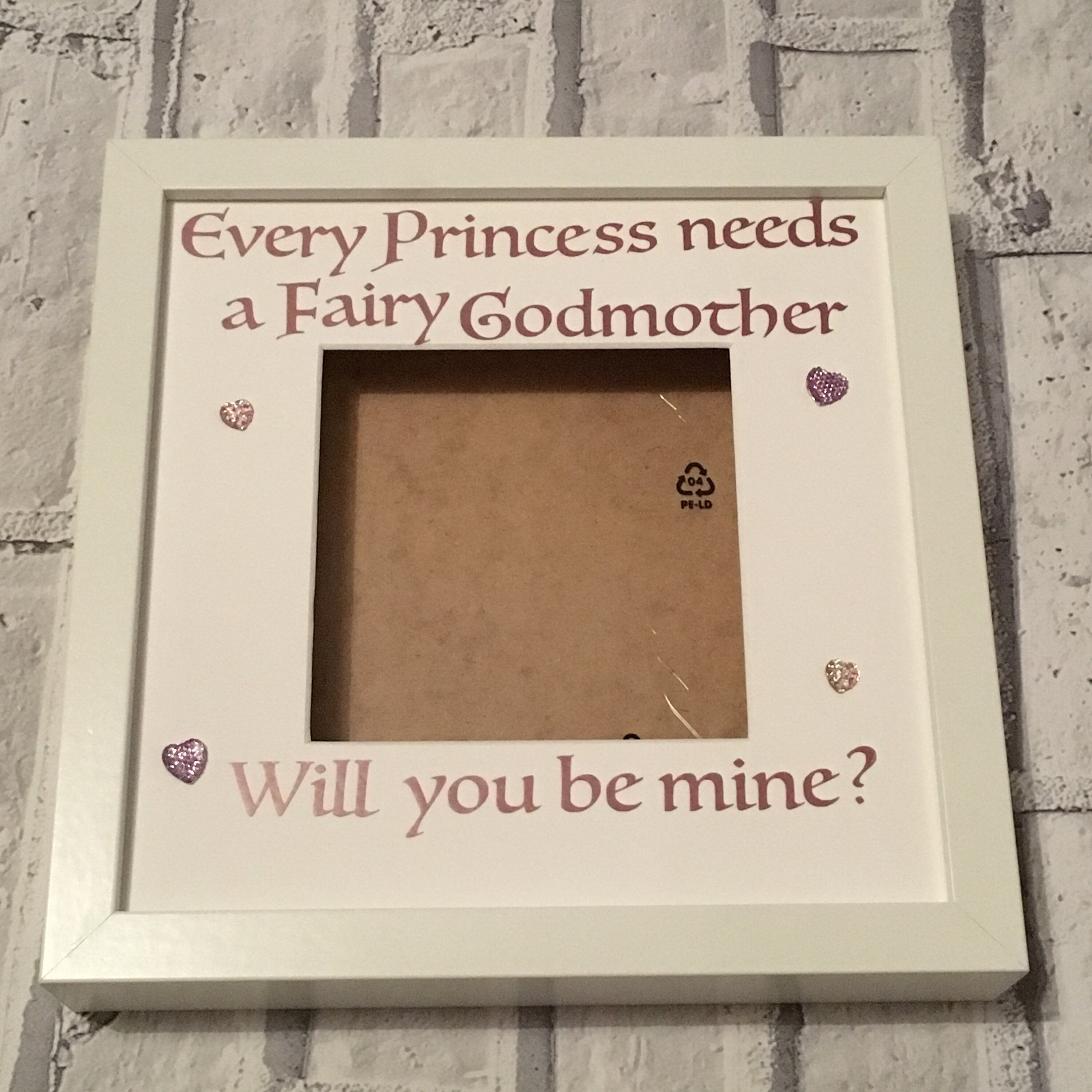 Fairy Godmother Proposal Frame - Godmother Christening Gift