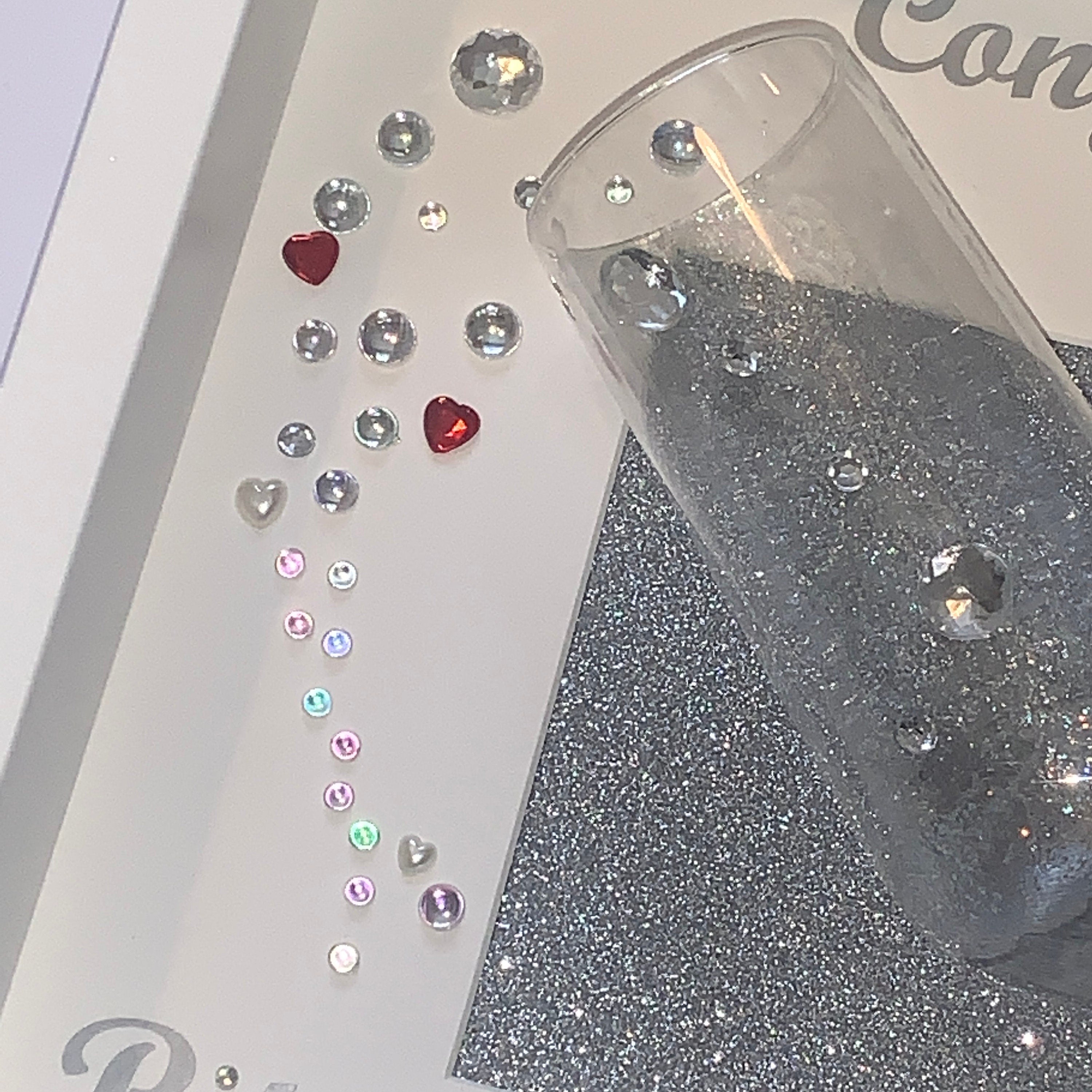 Champagne Flute Wedding Frame - Personalised with names and date.