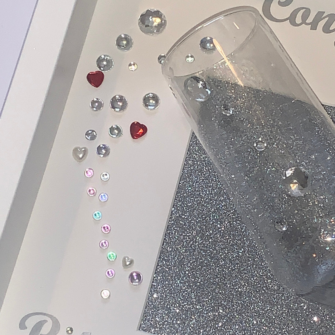 Champagne Flute Wedding Frame - Personalised with names and date.