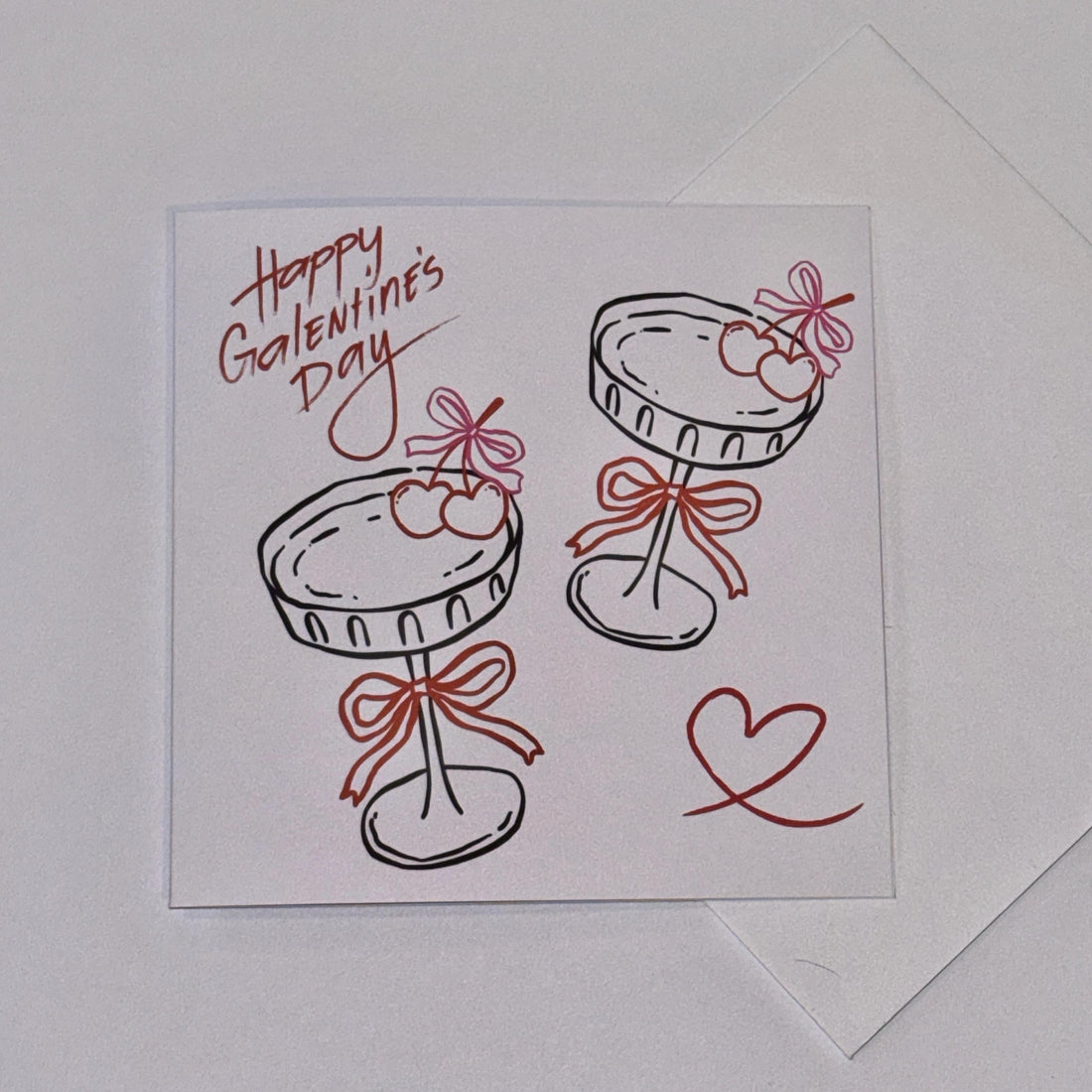 Funny Galentine's Day Card | Friend Valentine | 6X6 inch | FREE 2ND CLASS POSTAGE.
