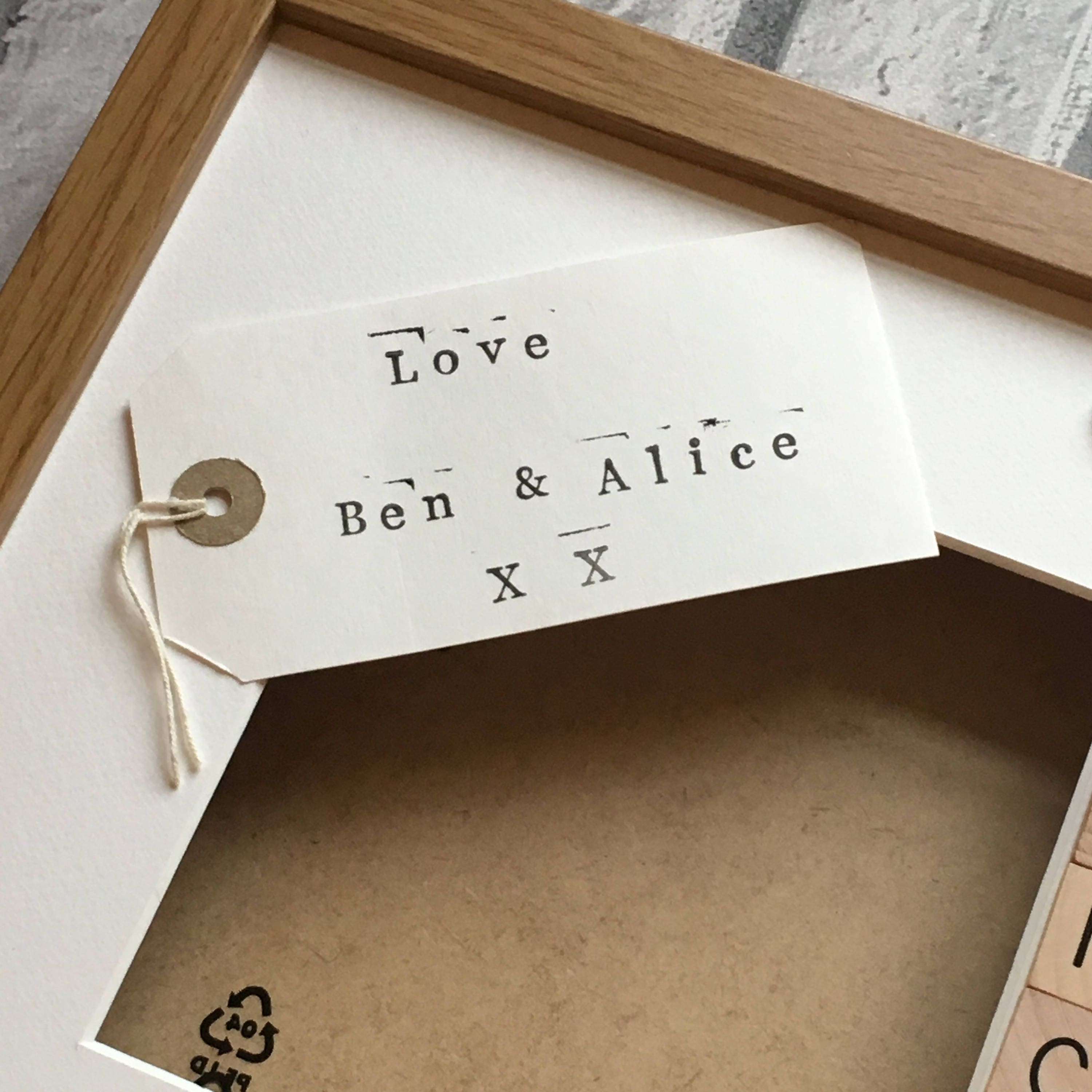 Uncle's Stars, Angels or Monsters Letter Tile Photo Frame - Personalised Messge