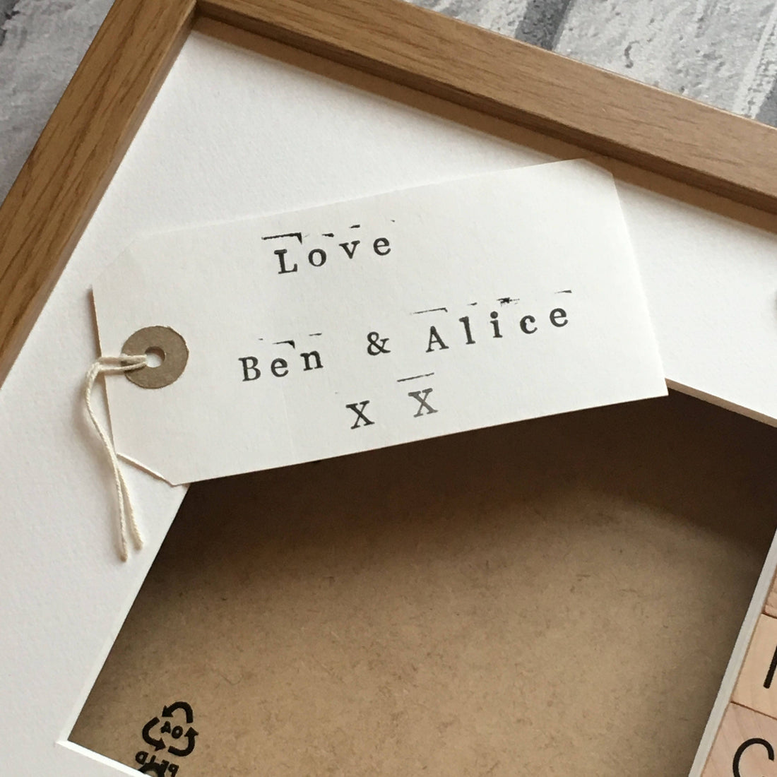 Uncle's Stars, Angels or Monsters Letter Tile Photo Frame - Personalised Messge