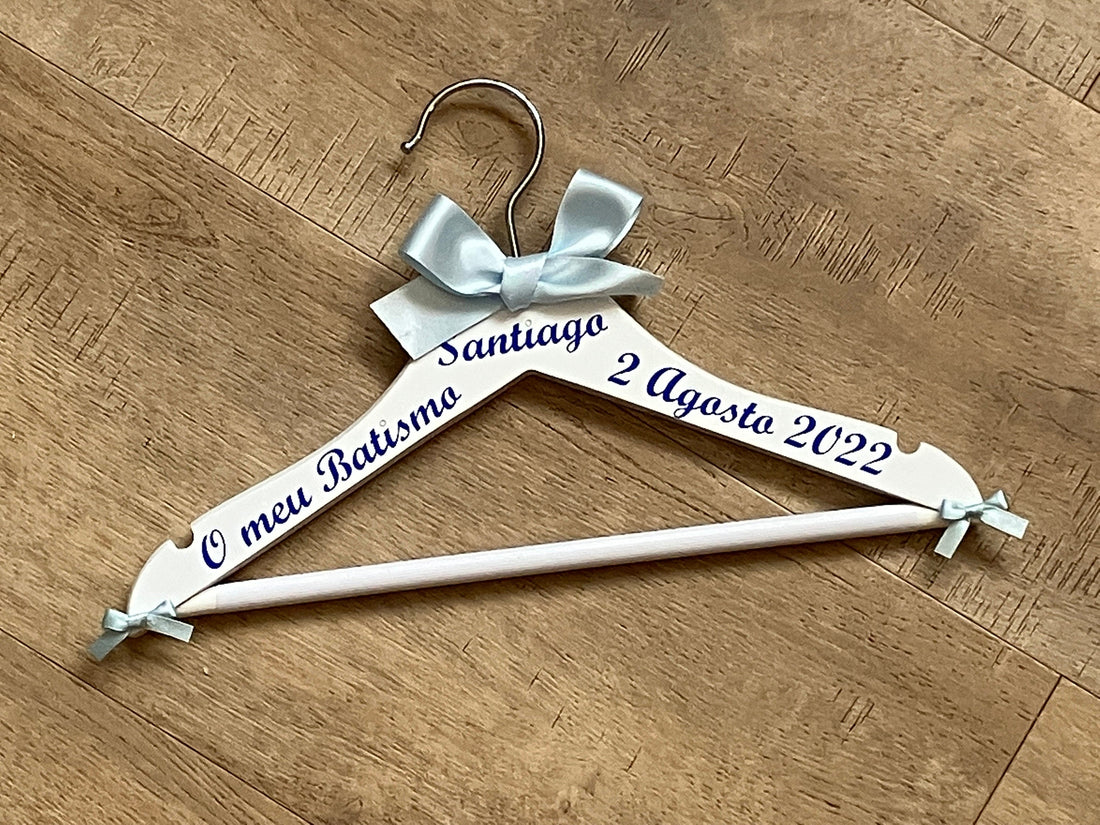 Christening Hanger, Personalised Outfit Hanger, Baby Keepsake, Photo Prop