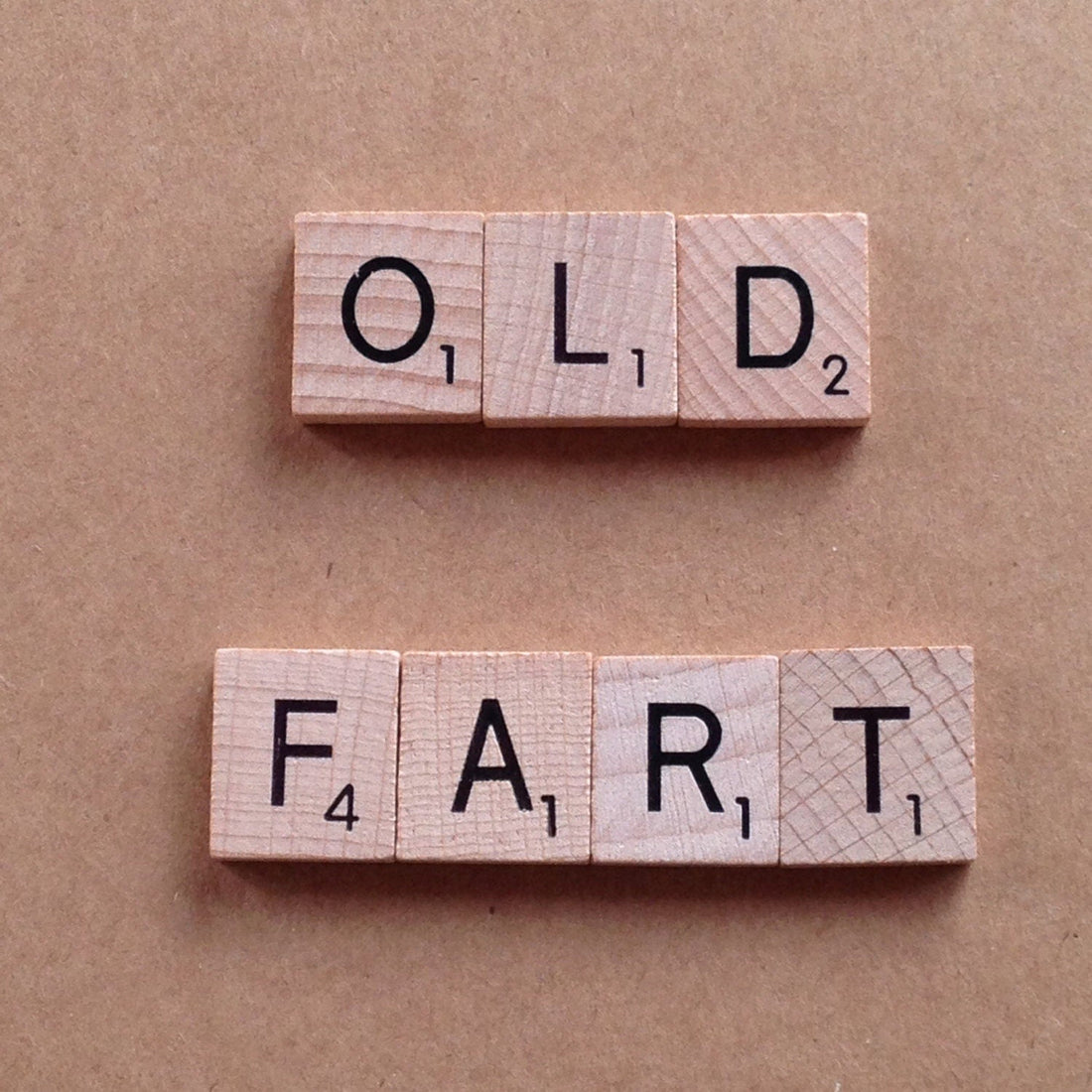 Funny Scrabble Tile Birthday Card, Rude Message (6x6")