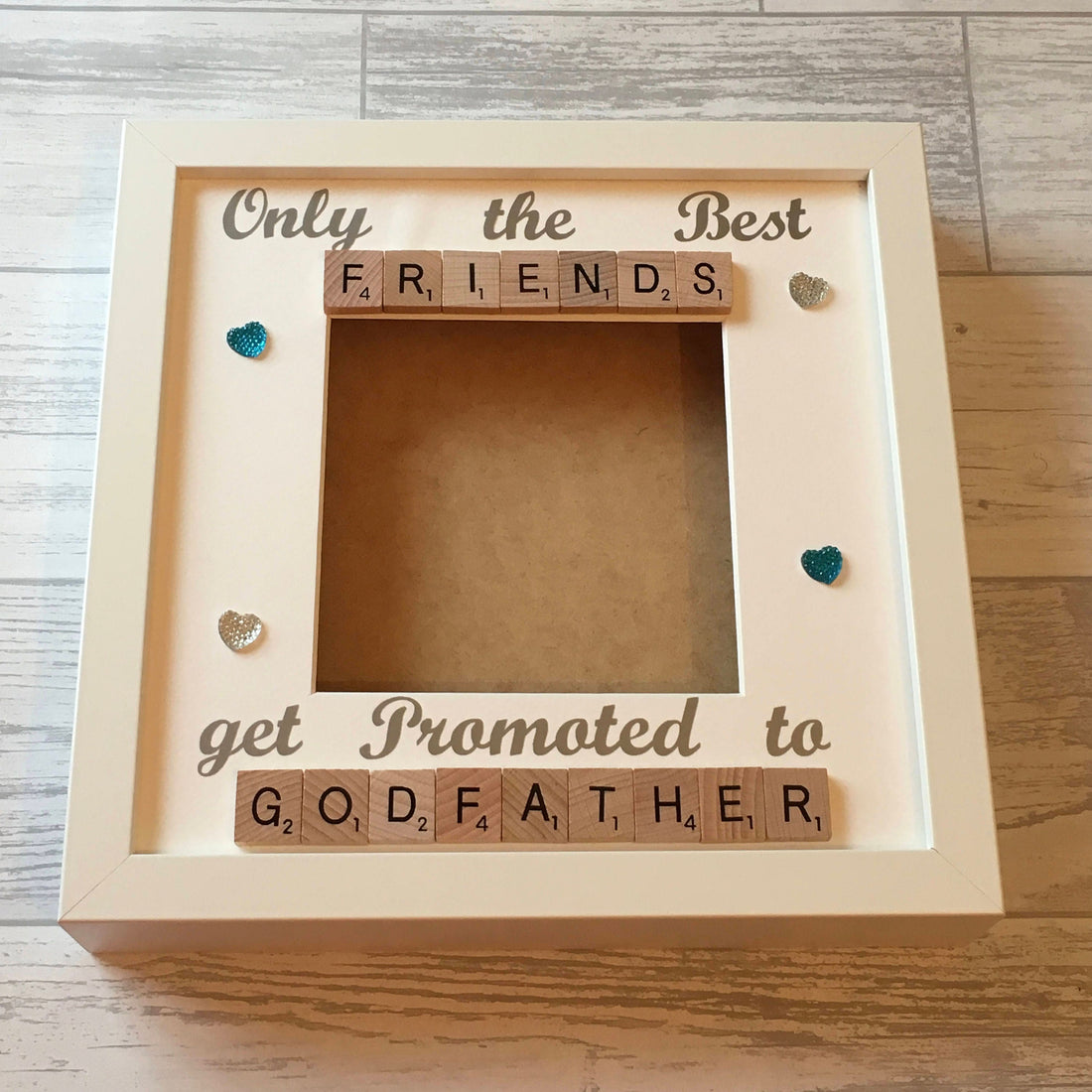 Only the Best Friends get promoted to Godfather - Letter Tile Photo Frame