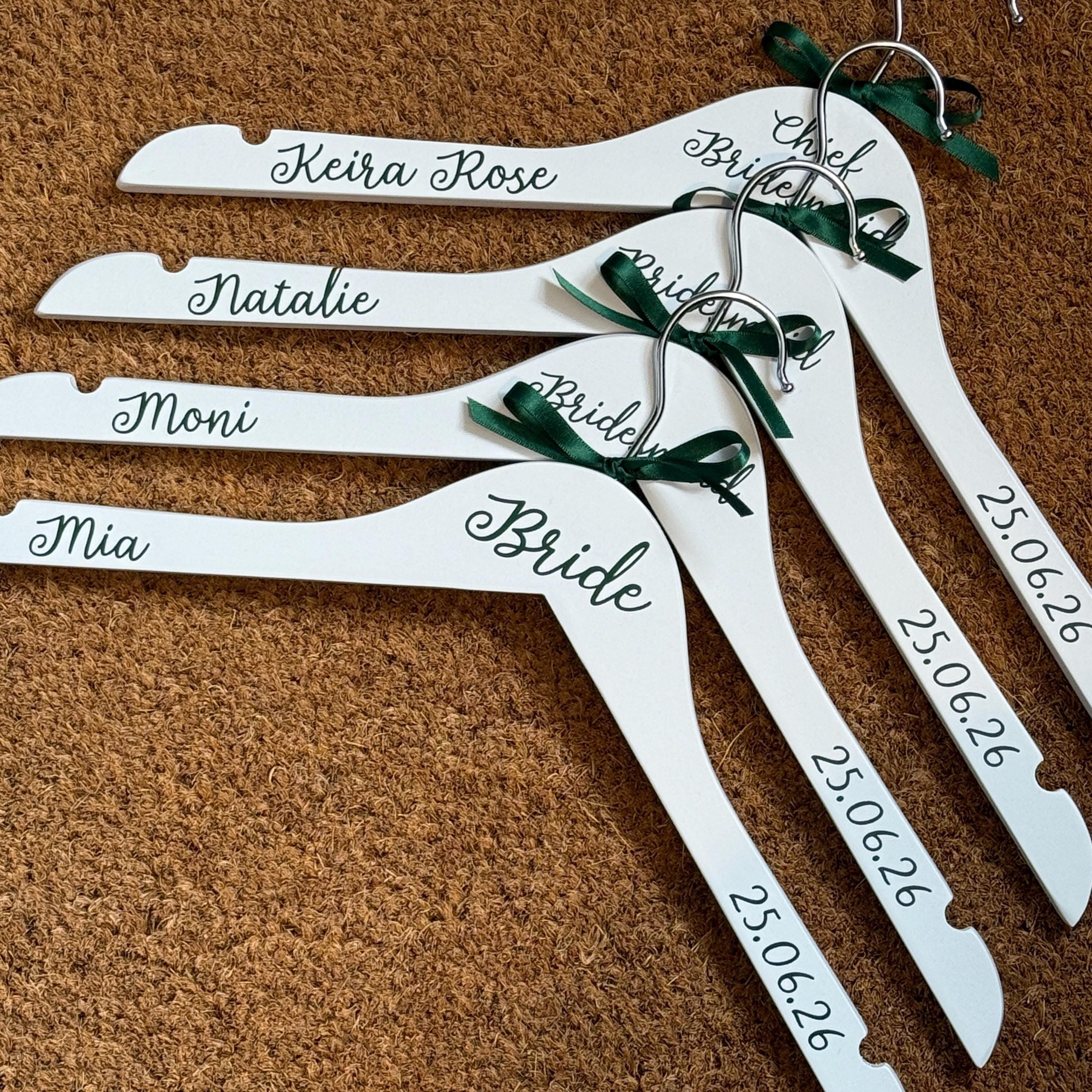Wedding Hanger - Simple Style - Personalised - Bridal Party Outfit Hangers