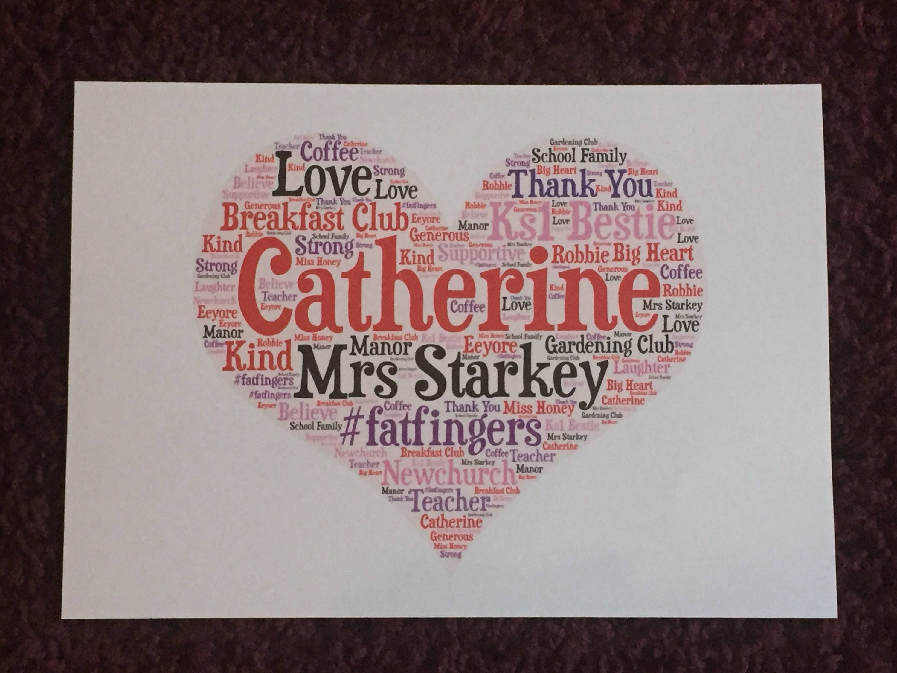 Word Art Card | Personalised with your words, shape and colours | A truly unique and custom greetings card