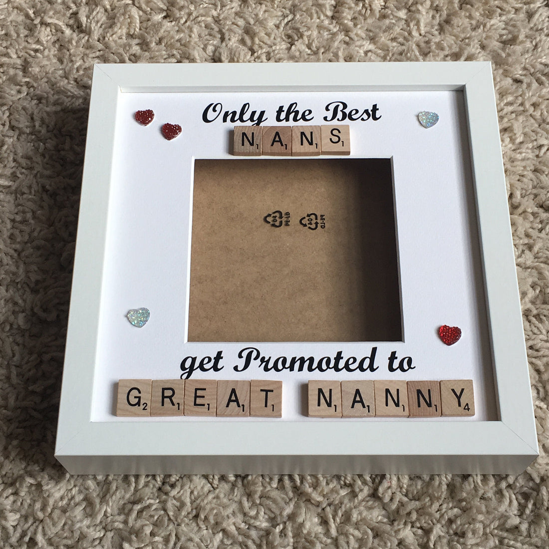 Best Mums to Nanny - Grandma - Letter Tile Photo Frame - Choice of Colours