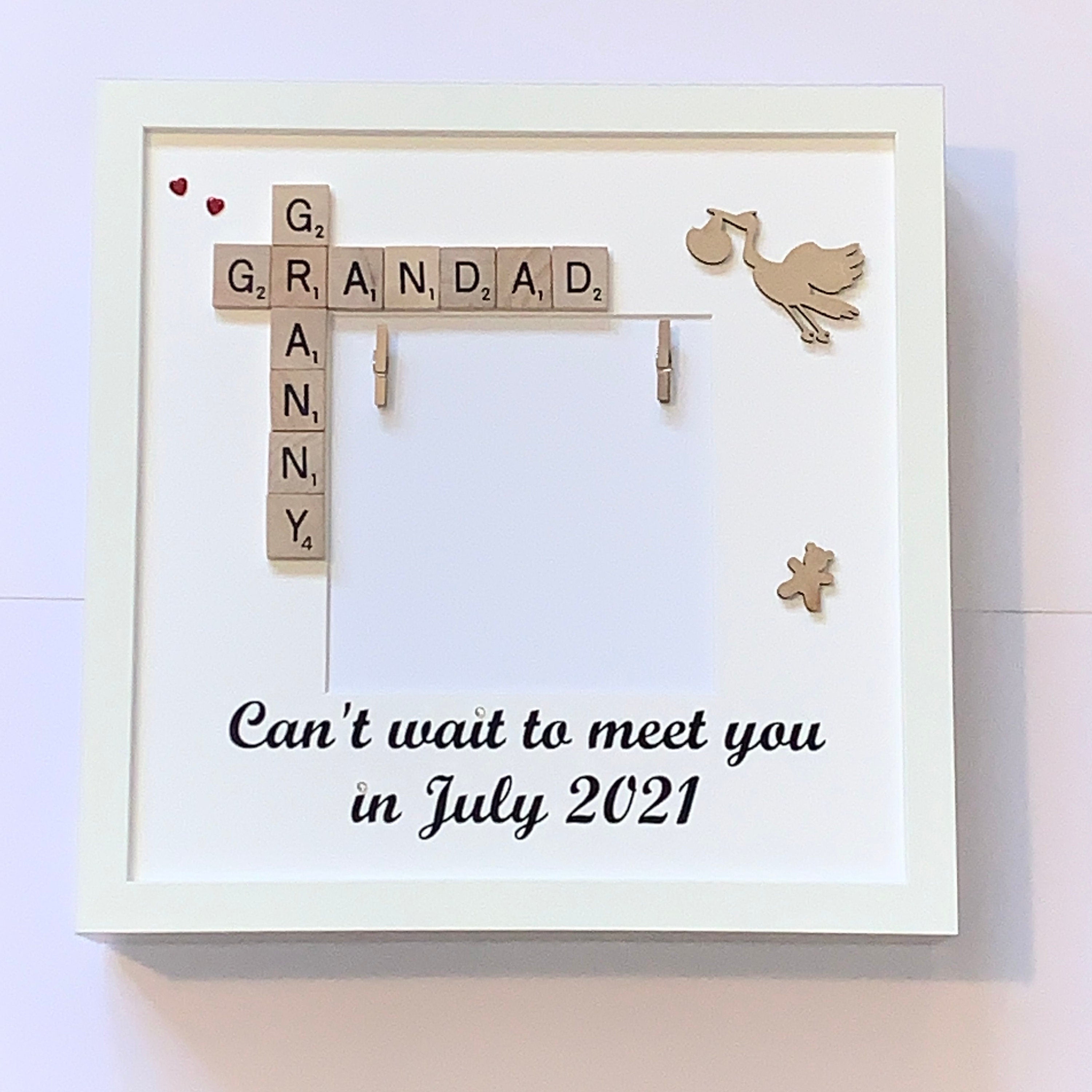 Can't Wait to Meet You - Pregnancy Announcement Personalised Scan Frame