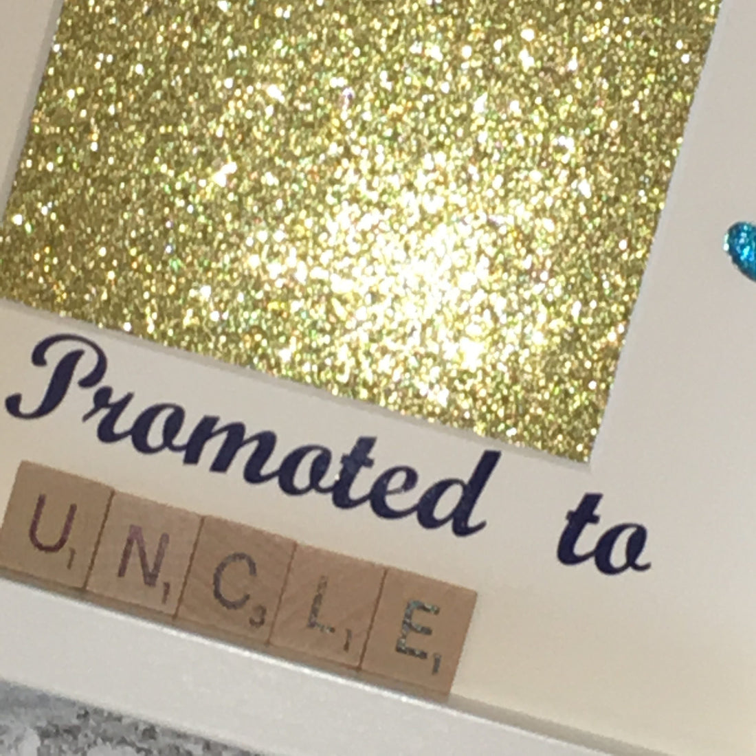 Brother to Uncle Letter Tile Photo Frame - Choice of Colours