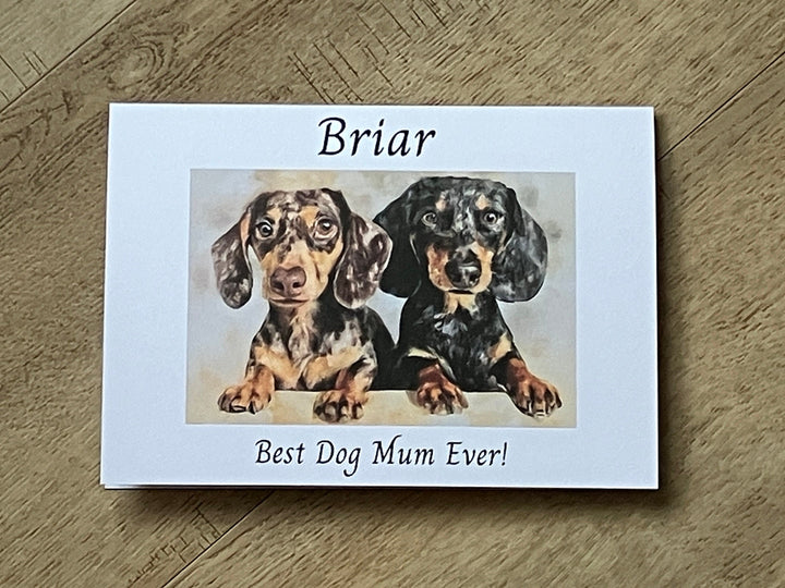 Dachshund Mum Mother's Day Card | Watercolour Style | Personalised