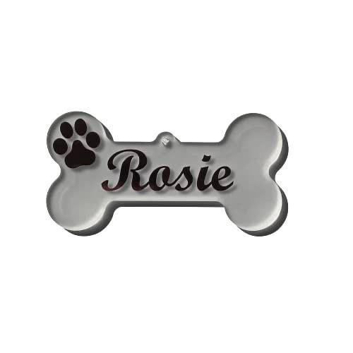 Dog Bone Shaped Personalised Bauble - Acrylic Pet Christmas Tree Ornament