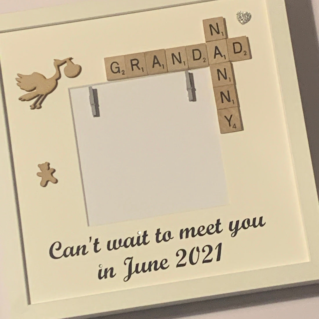 Can't Wait to Meet You - Pregnancy Announcement Personalised Scan Frame