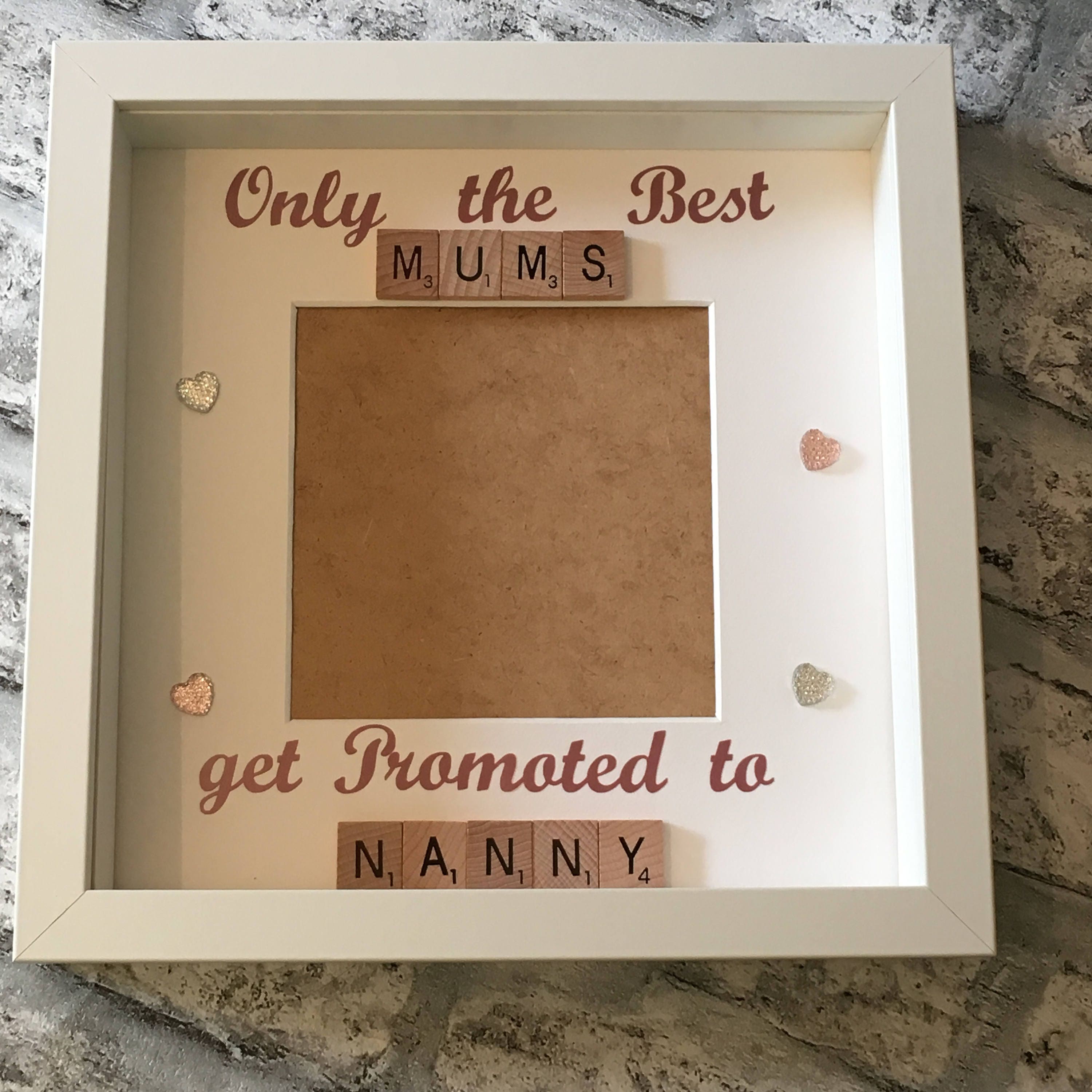 Best Mums to Nanny - Grandma - Letter Tile Photo Frame - Choice of Colours
