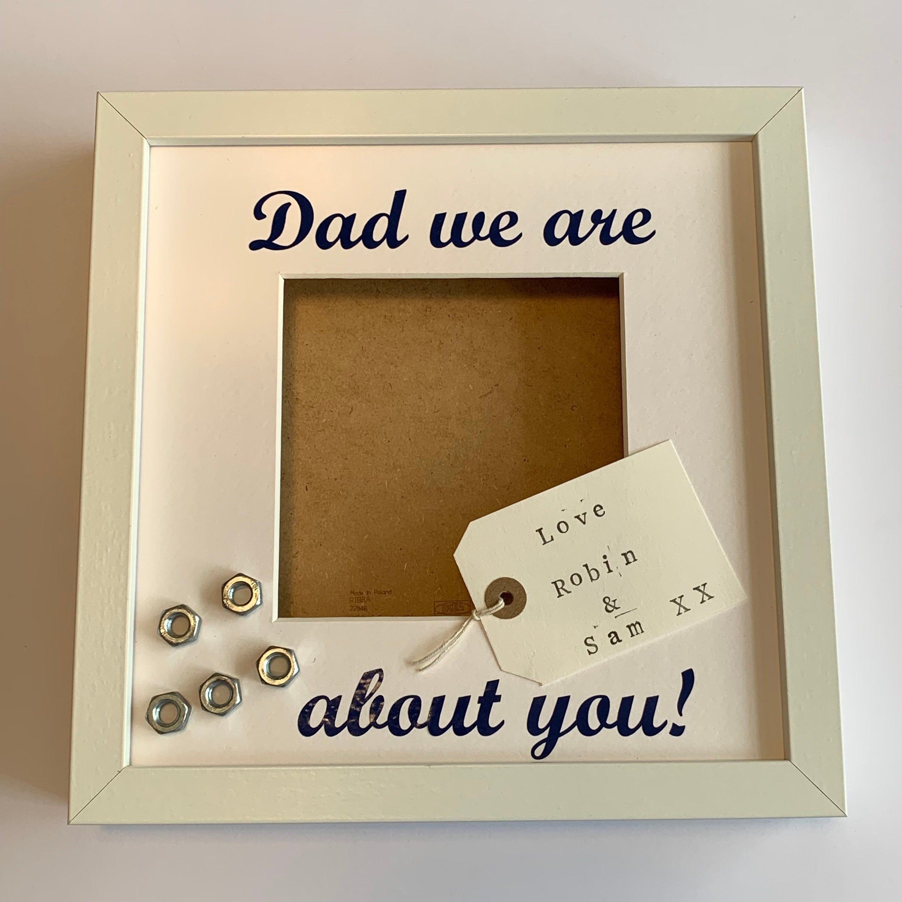 Dad We Are Nuts About You, Personalised Photo Frame, Daddy, Grandad, Grandpa, Uncle Gifts For Him, Christmas present, Birthday Gift
