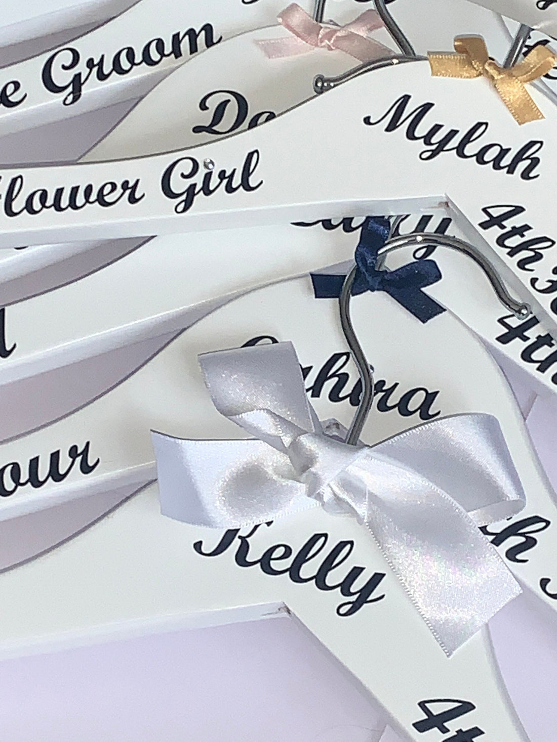 Bridal Party Hangers - Set of 6 - Personalised - Wedding Outfit Hangers