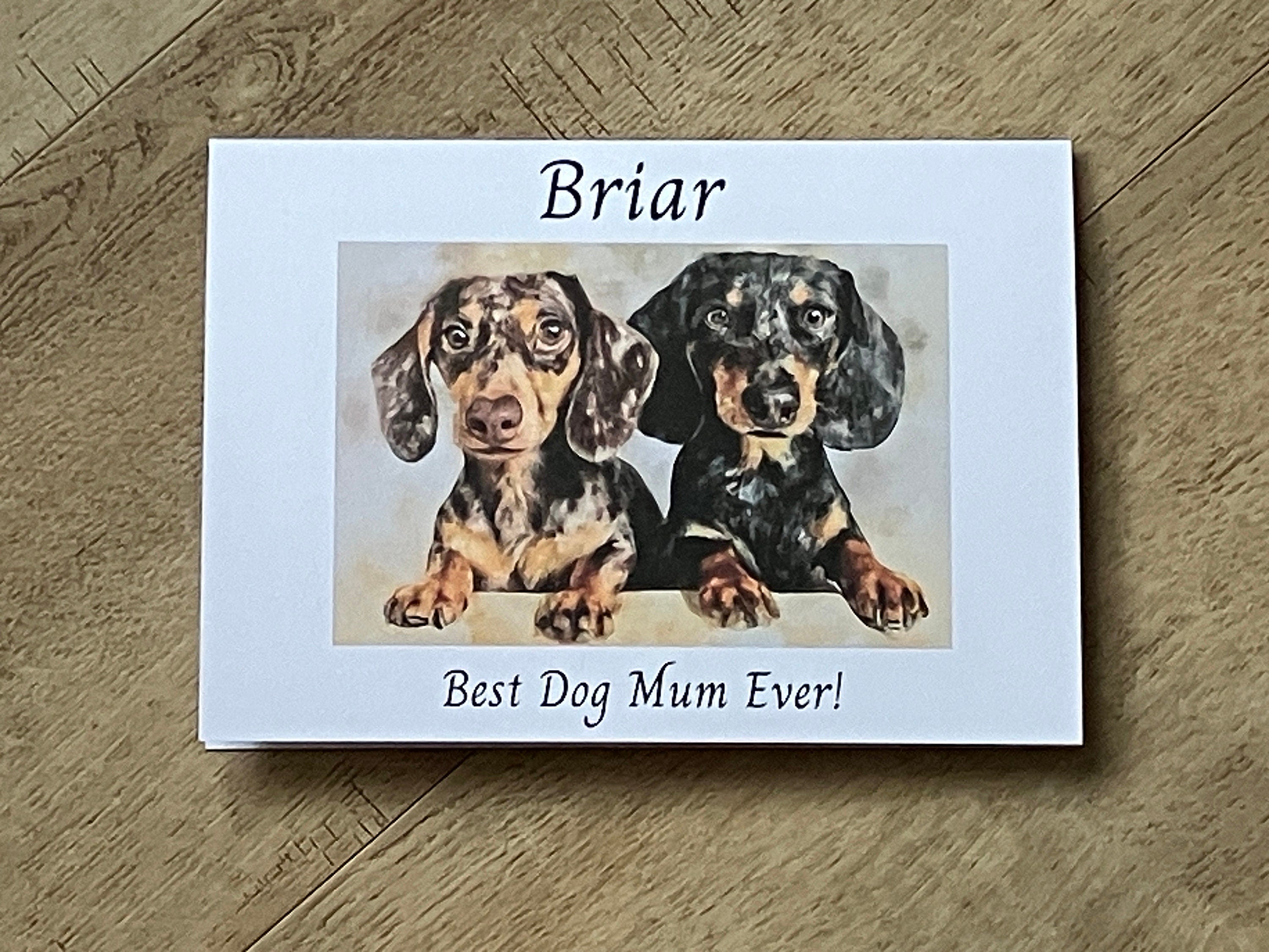 Dachshund Mum Mother's Day Card | Watercolour Style | Personalised