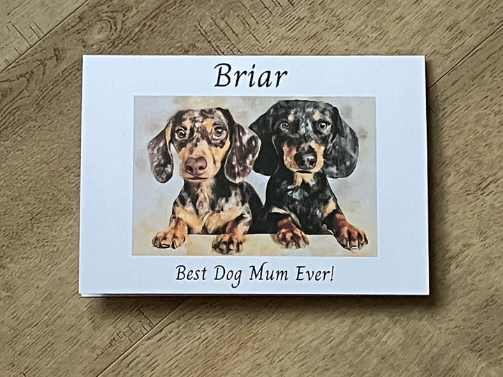 Dachshund Mum Mother's Day Card | Watercolour Style | Personalised