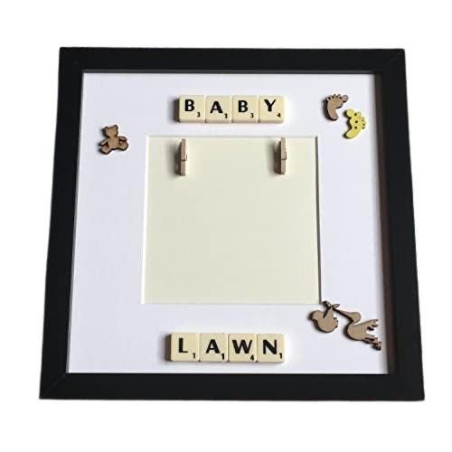 Baby Scan Photo Frame - Personalised with Surname and Due Date - Perfect Memory Keepsake