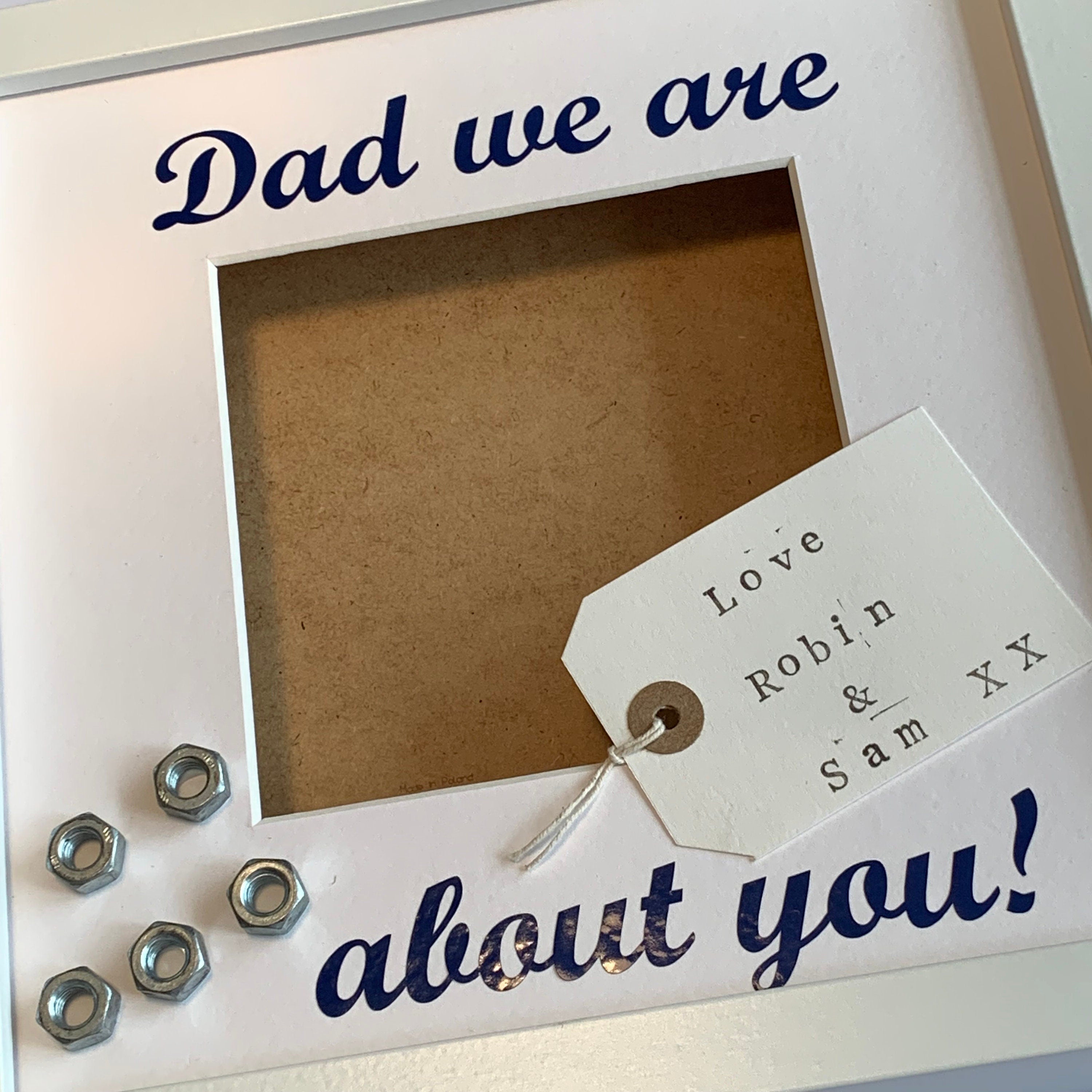 Dad We Are Nuts About You, Personalised Photo Frame, Daddy, Grandad, Grandpa, Uncle Gifts For Him, Christmas present, Birthday Gift