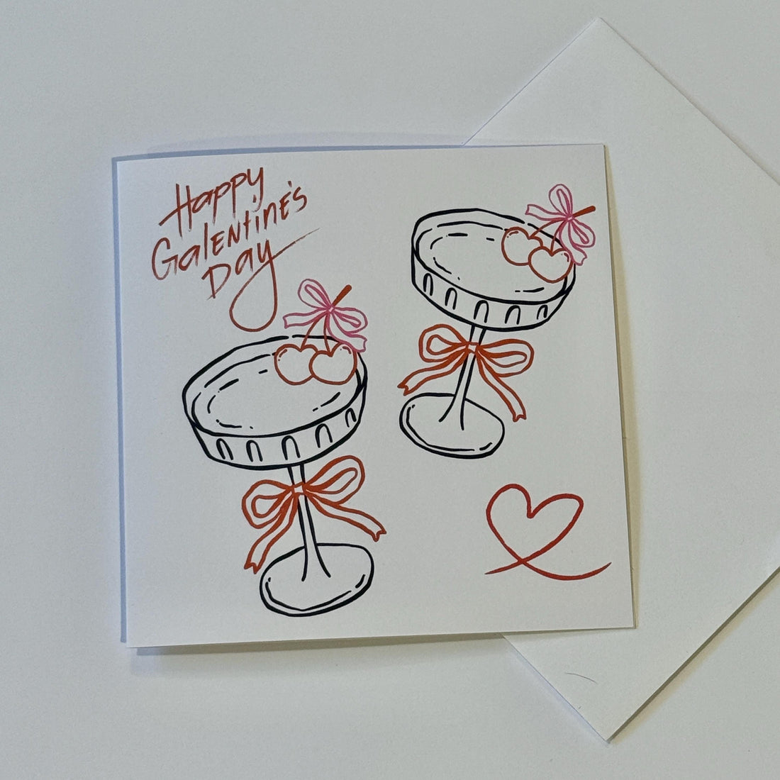 Funny Galentine's Day Card | Friend Valentine | 6X6 inch | FREE 2ND CLASS POSTAGE.
