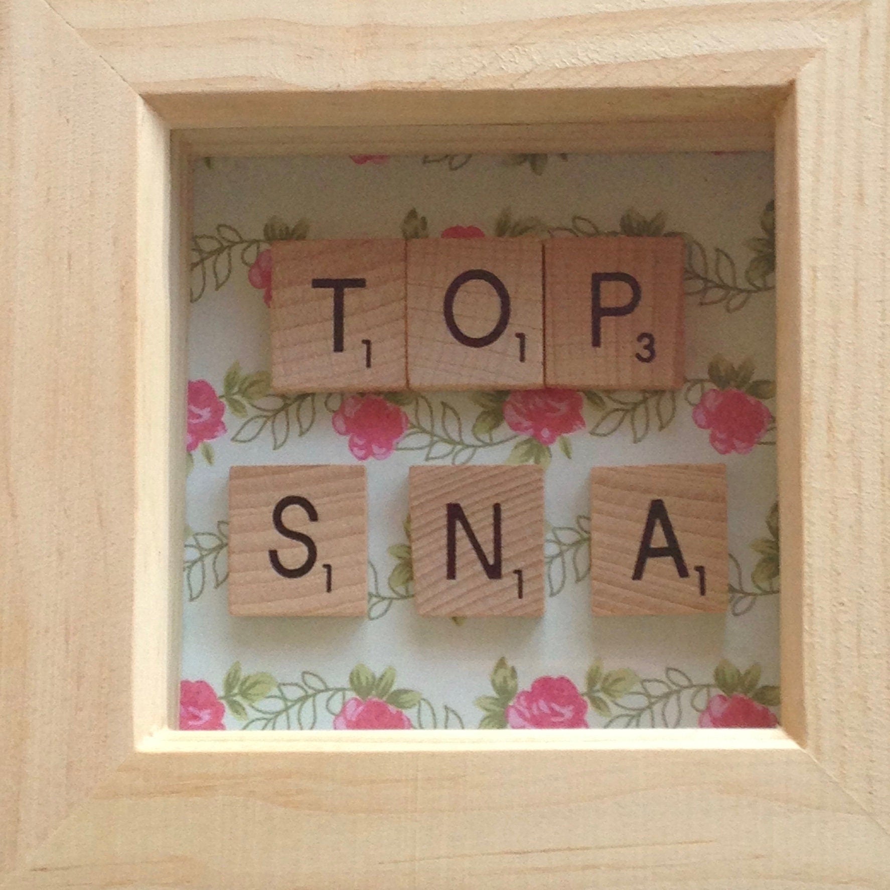 Teacher Gift Scrabble Tile Frame - End of Year Gift for TA, HLTA, SEN, SNA.