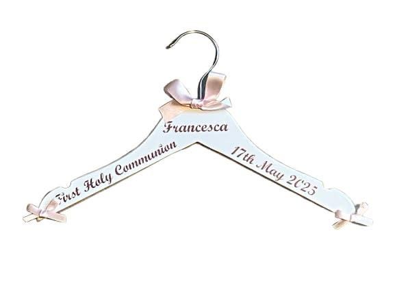 First Holy Communion Hanger, personalised | Custom Outfit Hanger | Childs Name & Date | Keepsake Gift