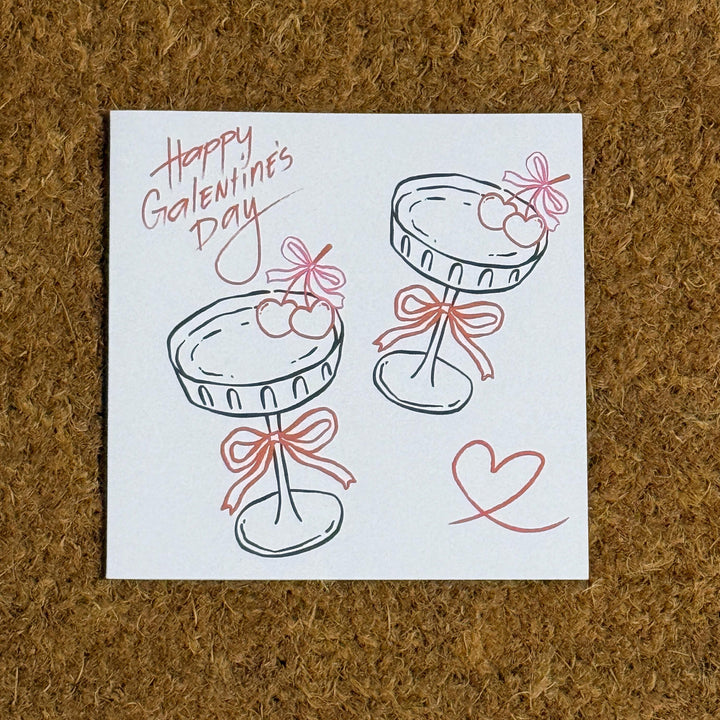 Funny Galentine's Day Card | Friend Valentine | 6X6 inch | FREE 2ND CLASS POSTAGE.