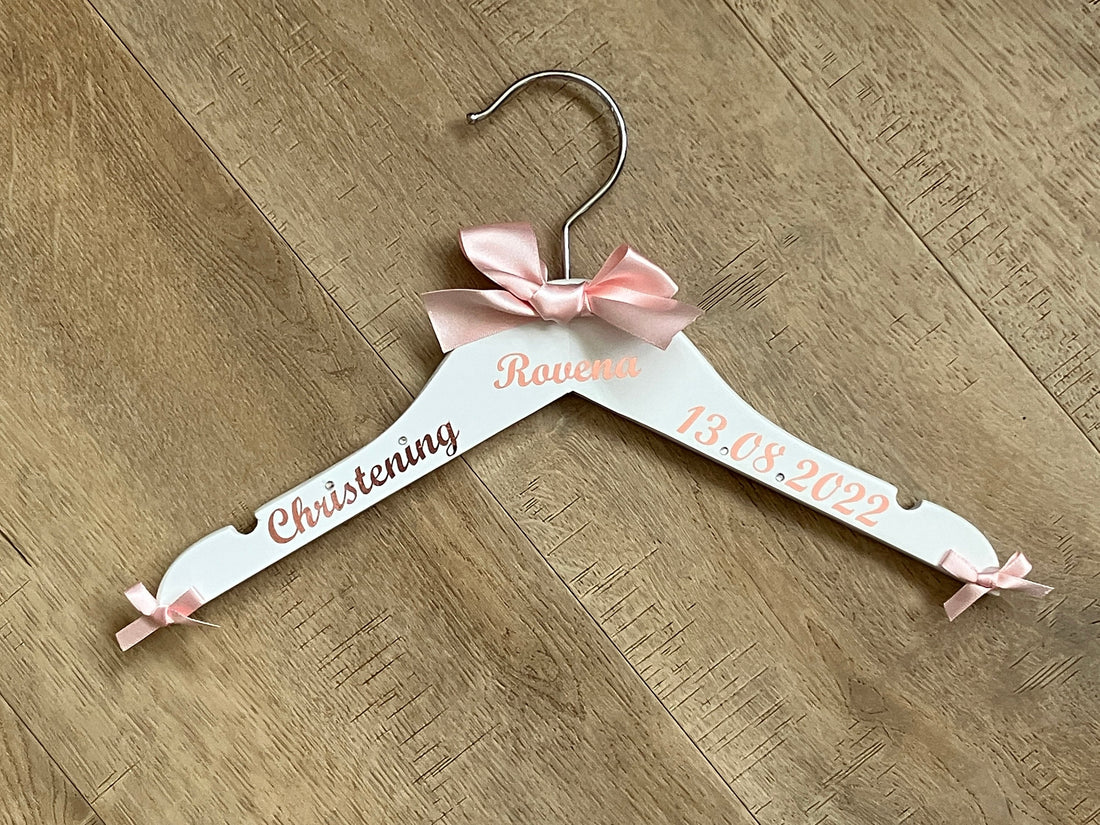 Christening Hanger, Personalised Outfit Hanger, Baby Keepsake, Photo Prop