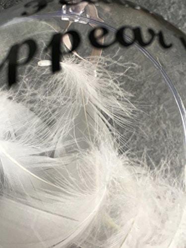 Feathers Appear Memorial Christmas Bauble - Remembrance Ornament - Tree Decoration