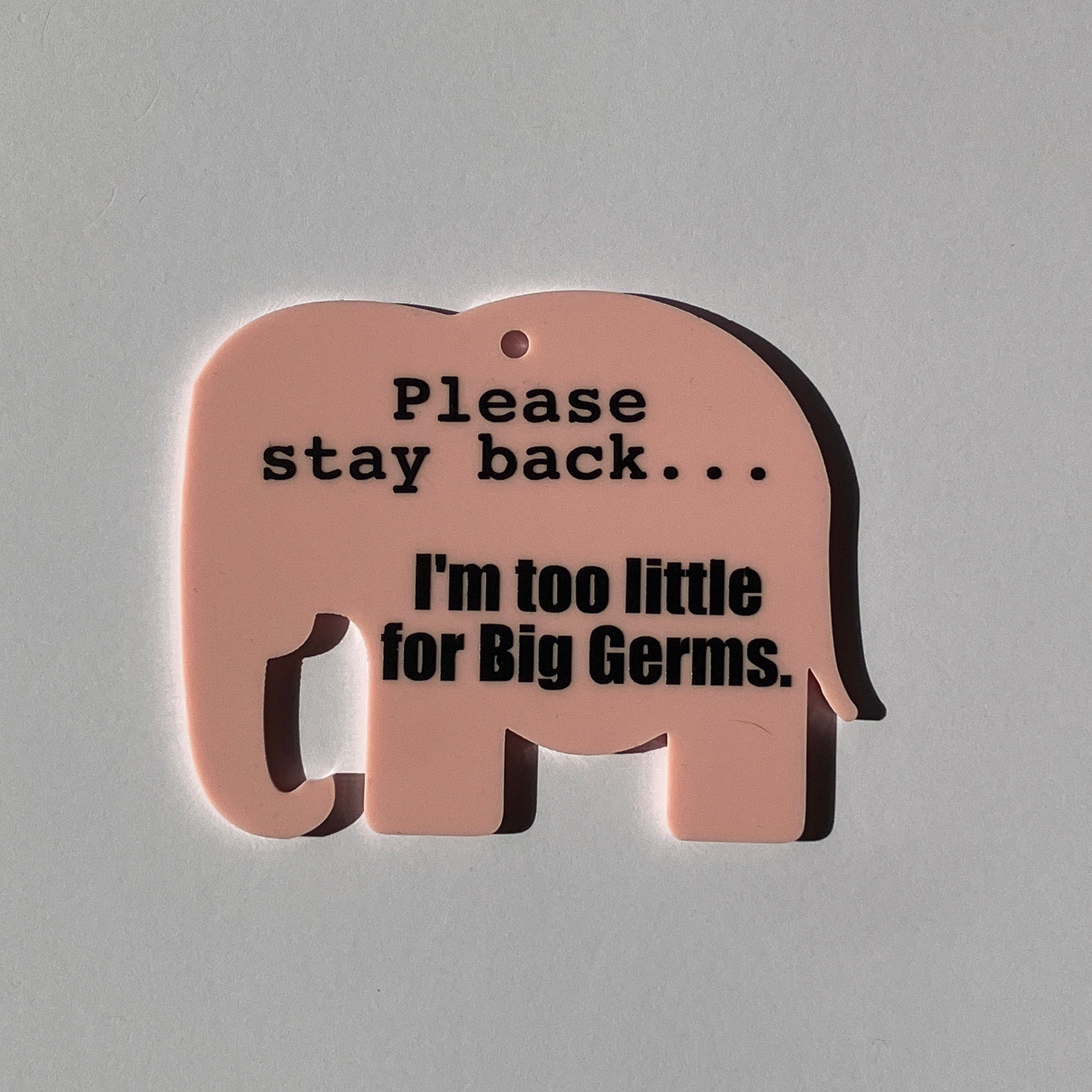 Baby Pram Germ Safety Sign, Acrylic Pushchair Tag.