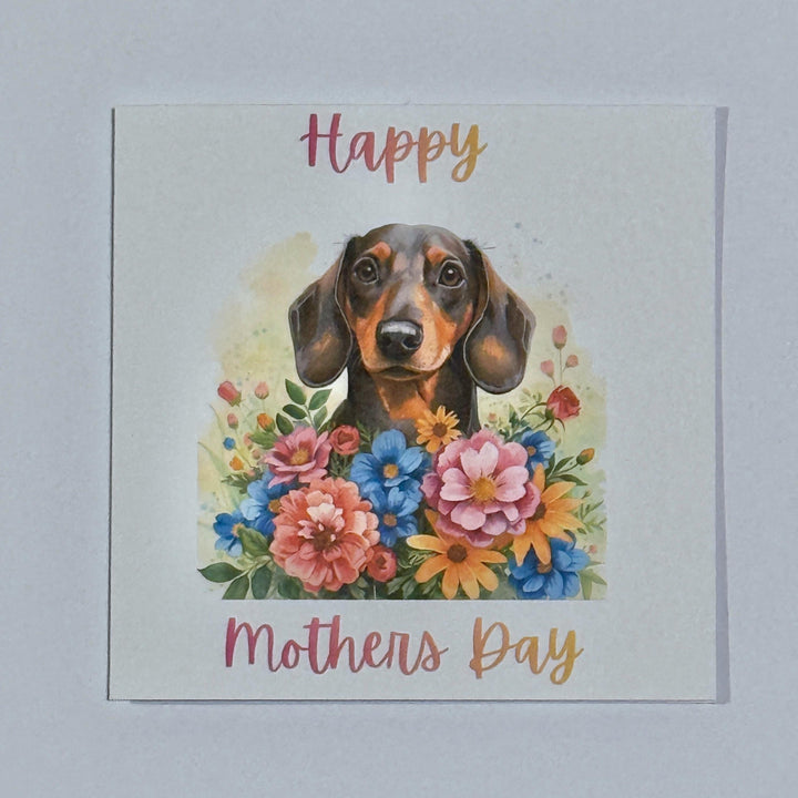Dachshund Mothers Day Card | Watercolour Sausage Dog Mum