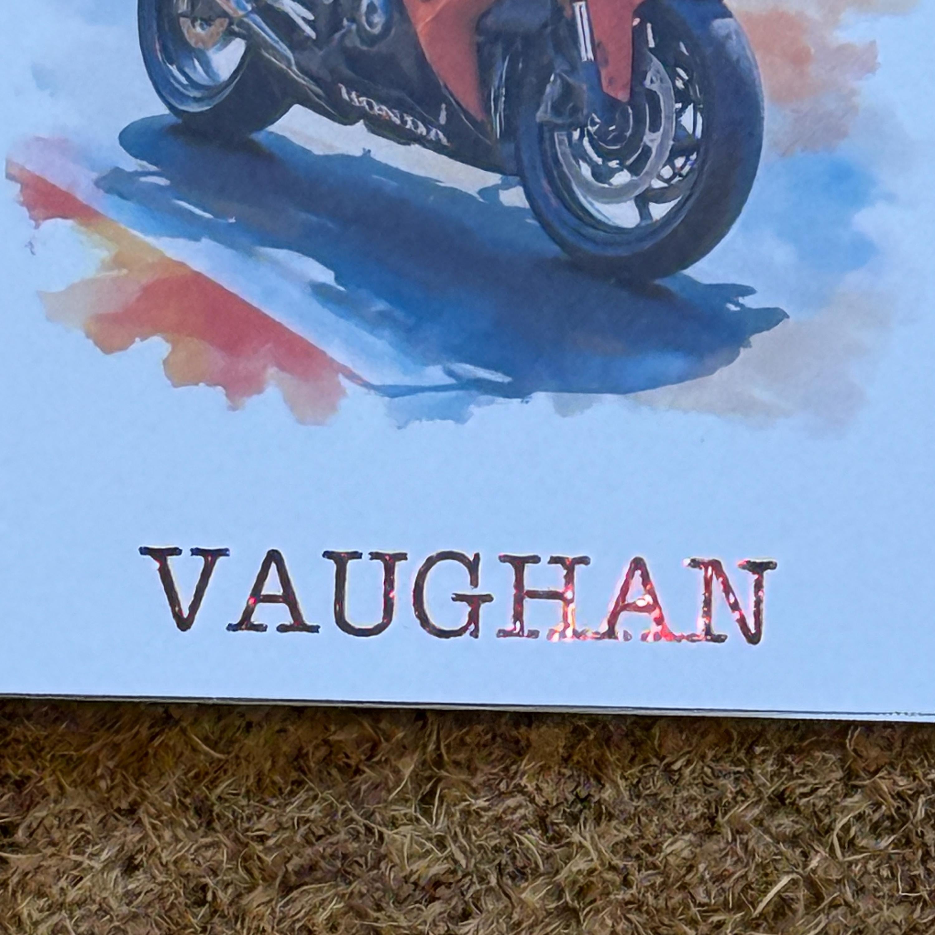 Honda CBR1000RR-R Fireblade Watercolour Style Card | Personalised Foiled Message | 6x6 Biker Card