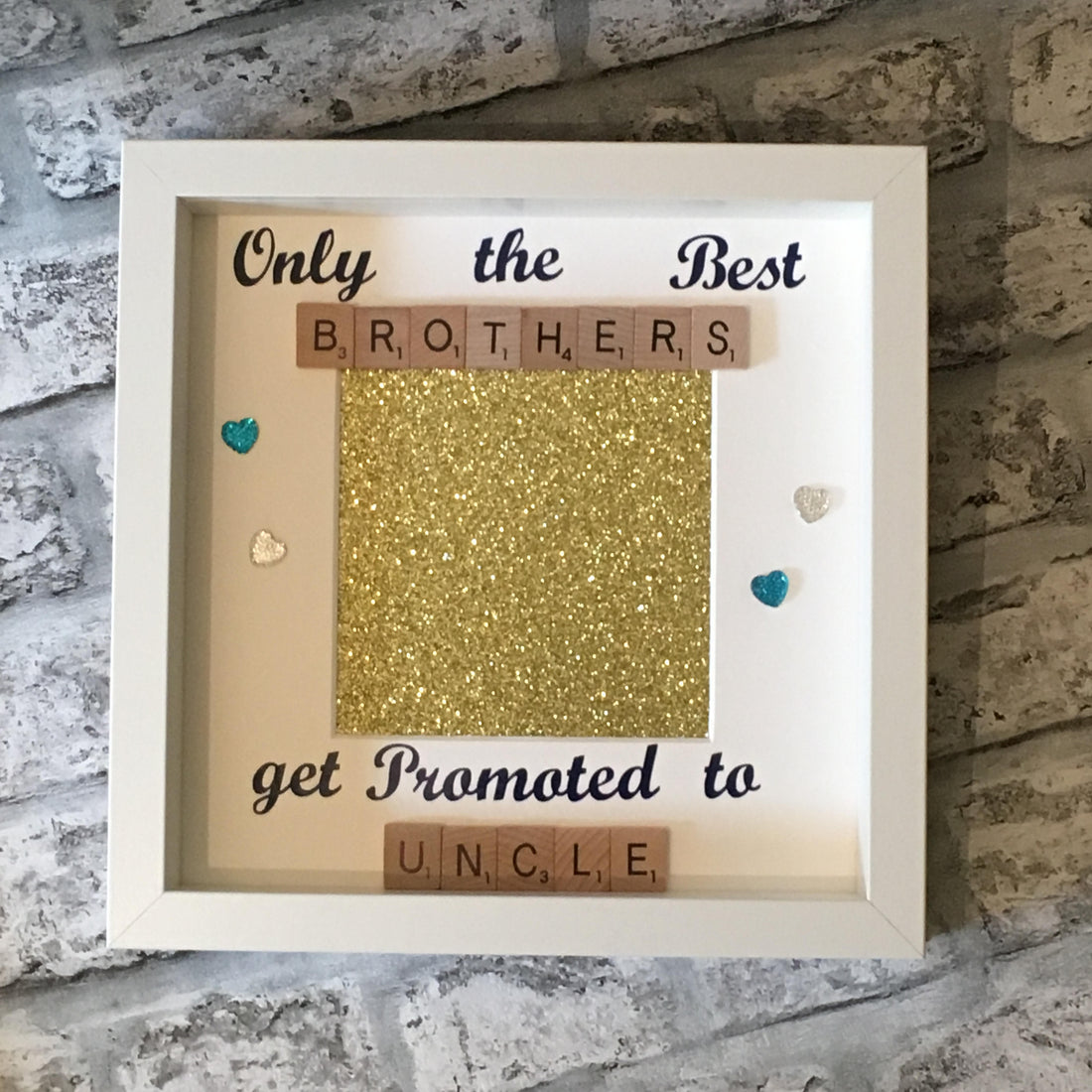 Brother to Uncle Letter Tile Photo Frame - Choice of Colours