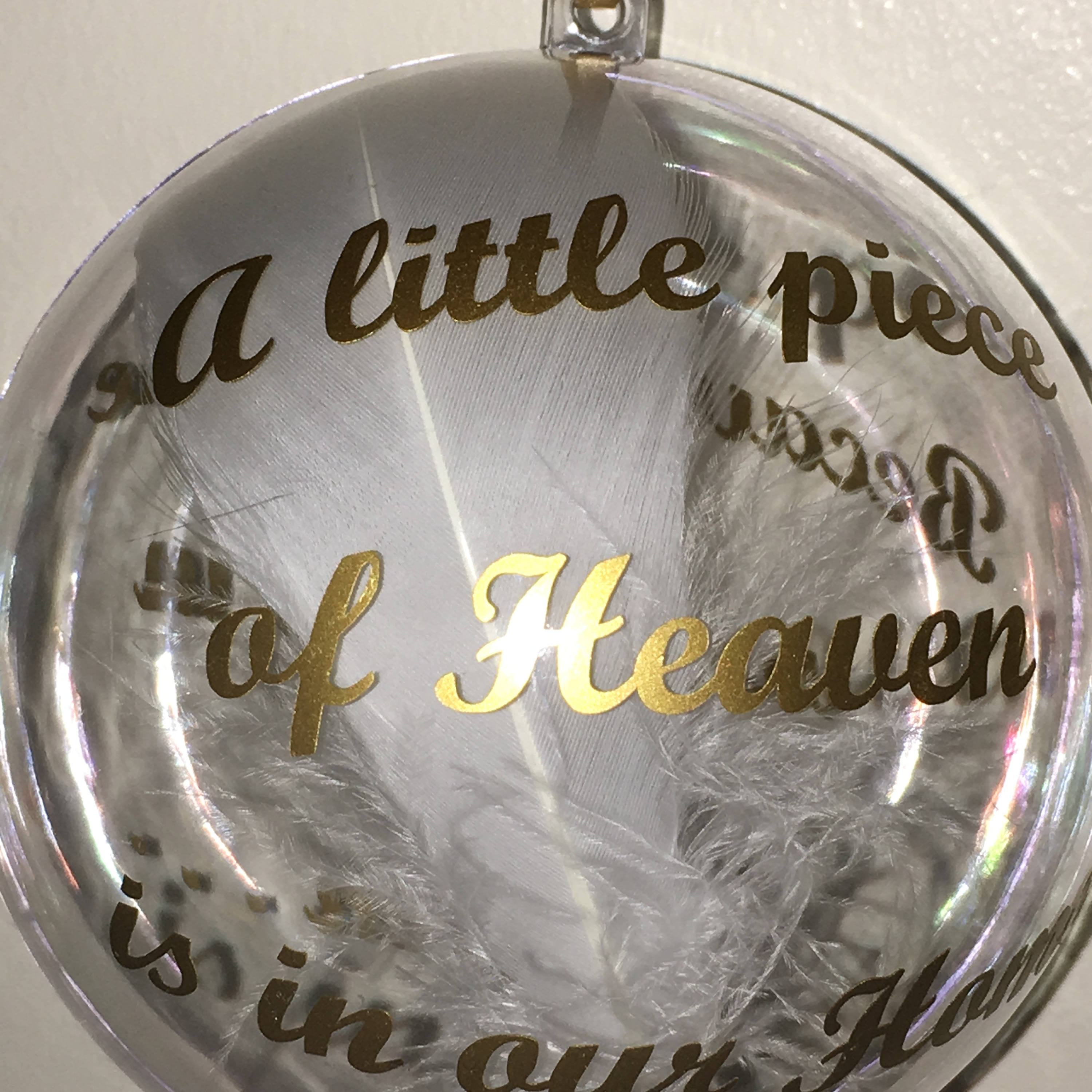 Someone In Heaven Memory Bauble - Remembrance Christmas Tree Decoration