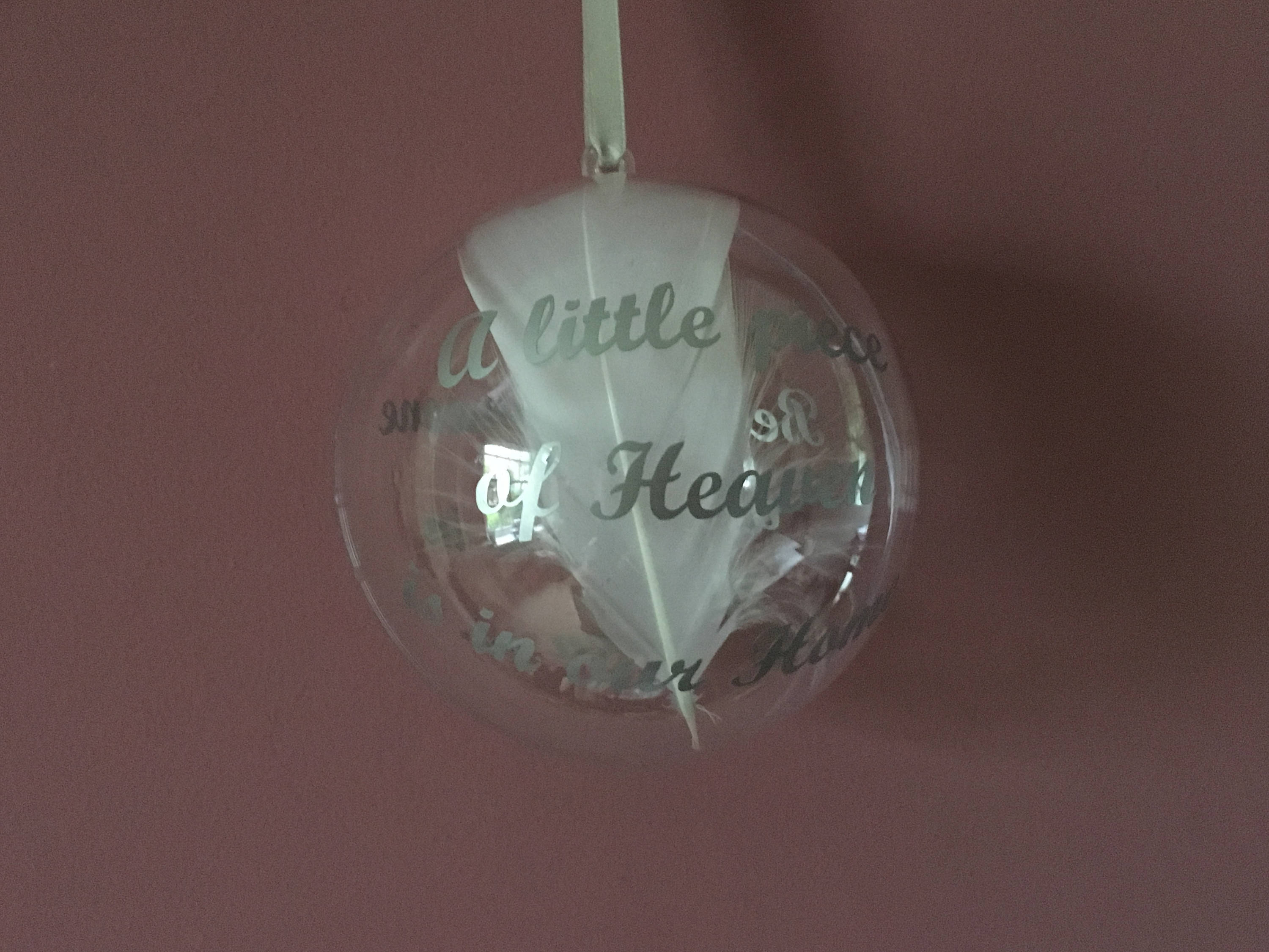 Someone In Heaven Memory Bauble - Remembrance Christmas Tree Decoration