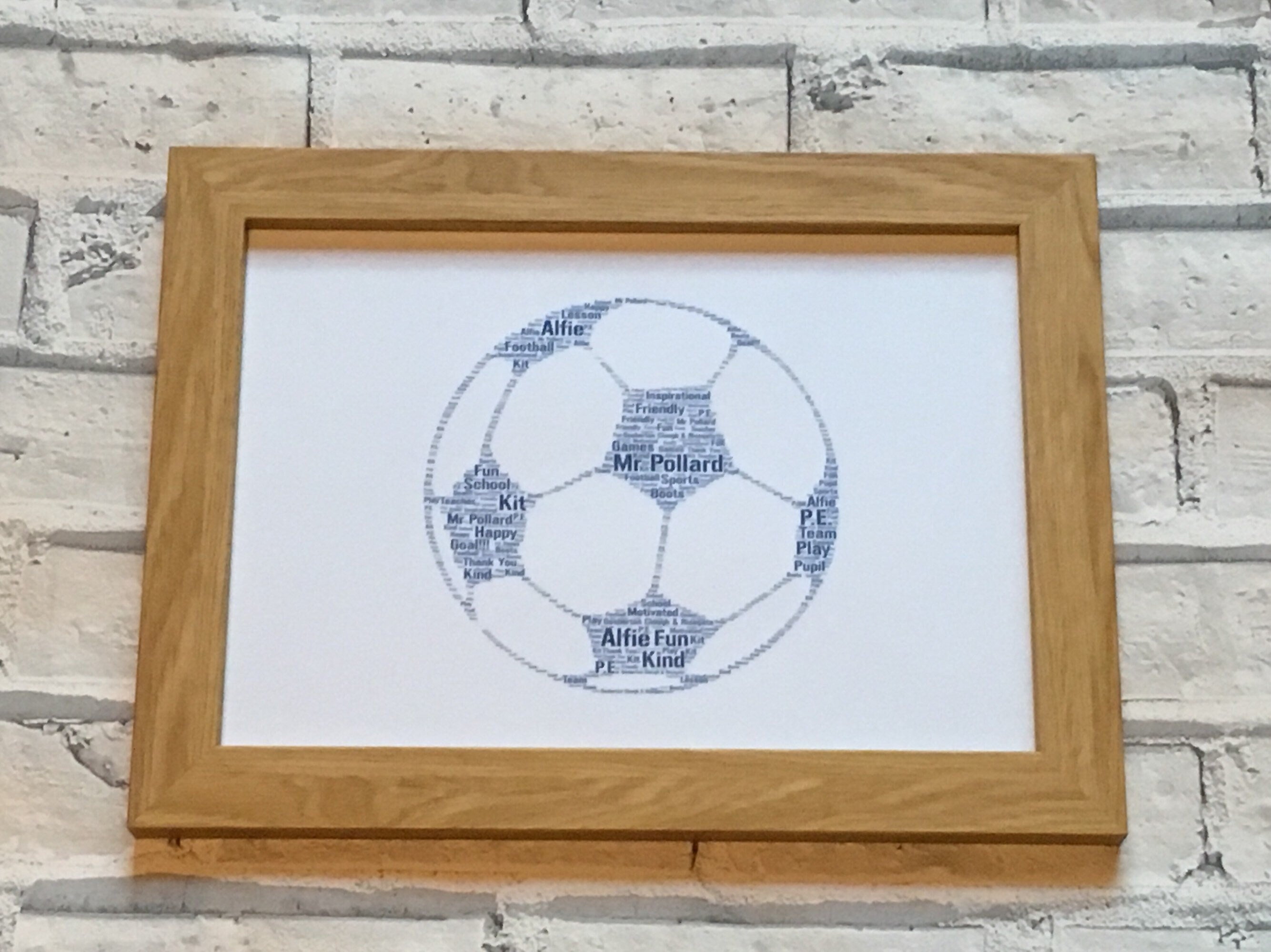 Teacher A4 Framed Print - Thank You Gift - TA, SEN, Support Worker Present - Personalised