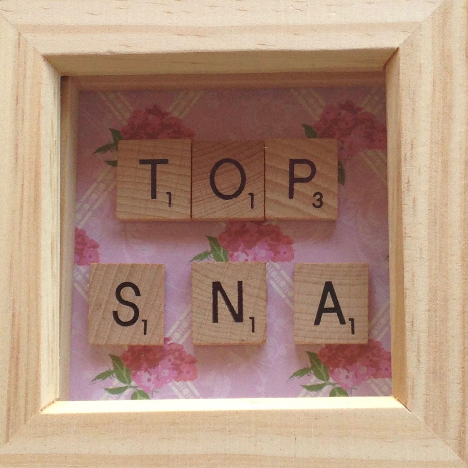 Teacher Gift Scrabble Tile Frame - End of Year Gift for TA, HLTA, SEN, SNA.